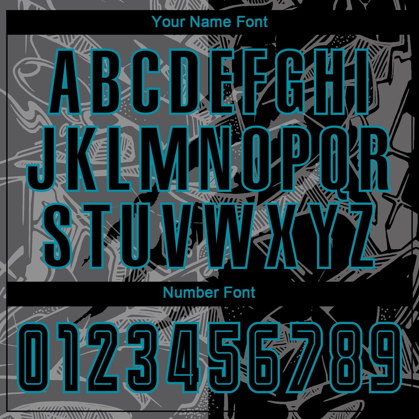 Custom Graffiti Pattern Black Steel Gray-Teal Scratch Sublimation Soccer Uniform Jersey view 6