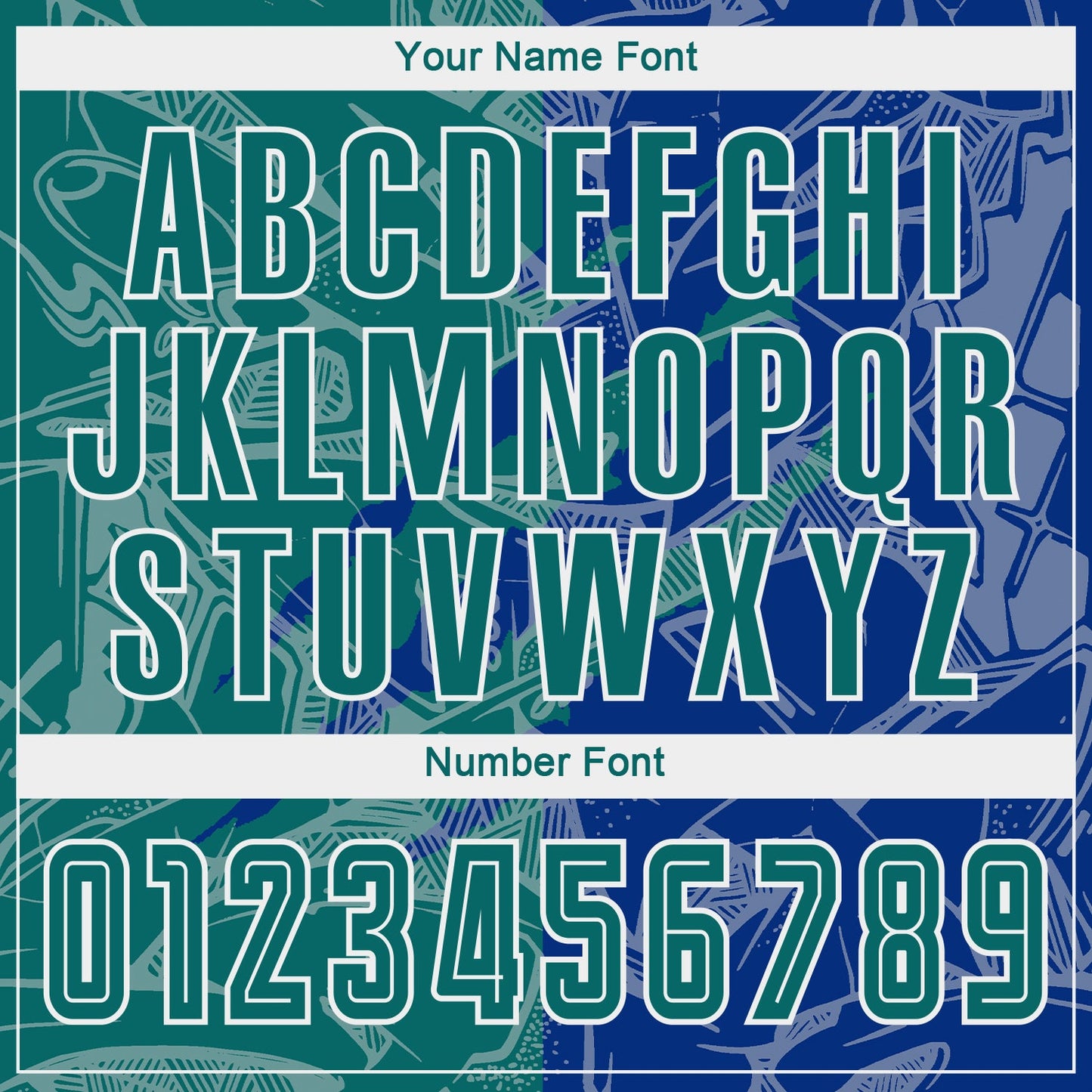 Custom Graffiti Pattern Teal-Royal Scratch Sublimation Soccer Uniform Jersey view 6