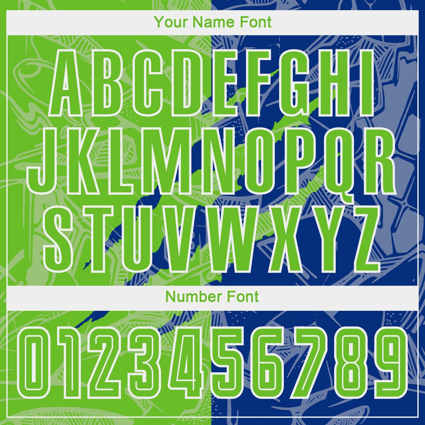 Custom Graffiti Pattern Aurora Green-Royal Scratch Sublimation Soccer Uniform Jersey view 6