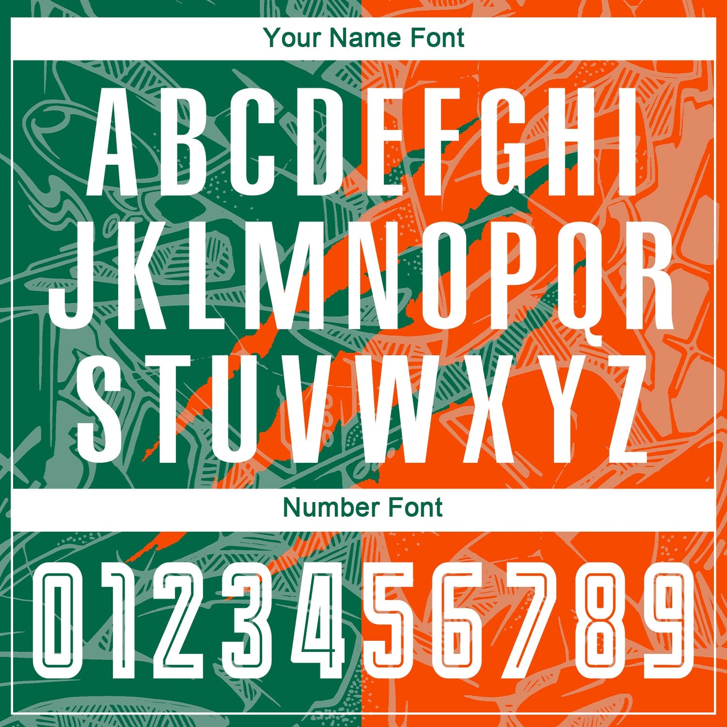 Custom Graffiti Pattern Kelly Green-Orange Scratch Sublimation Soccer Uniform Jersey view 6