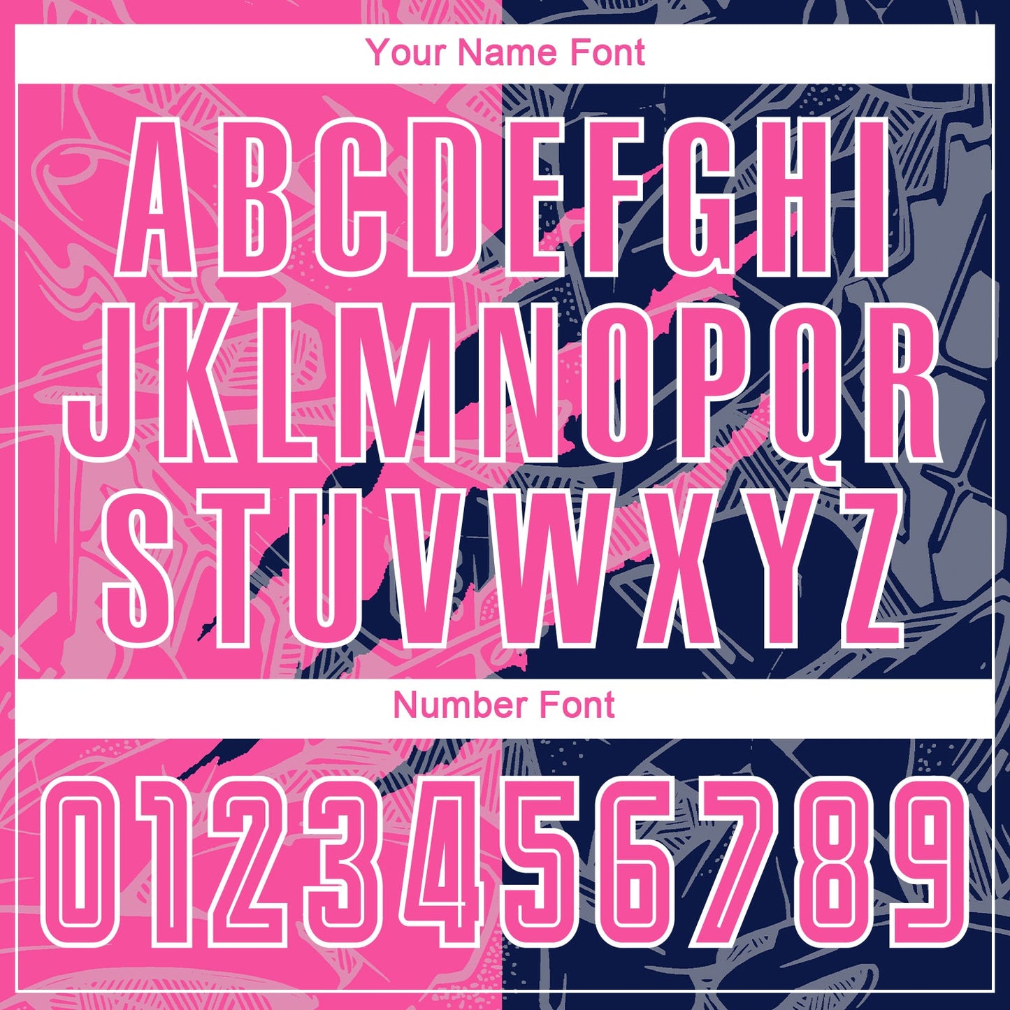 Custom Graffiti Pattern Pink-Navy Scratch Sublimation Soccer Uniform Jersey view 6