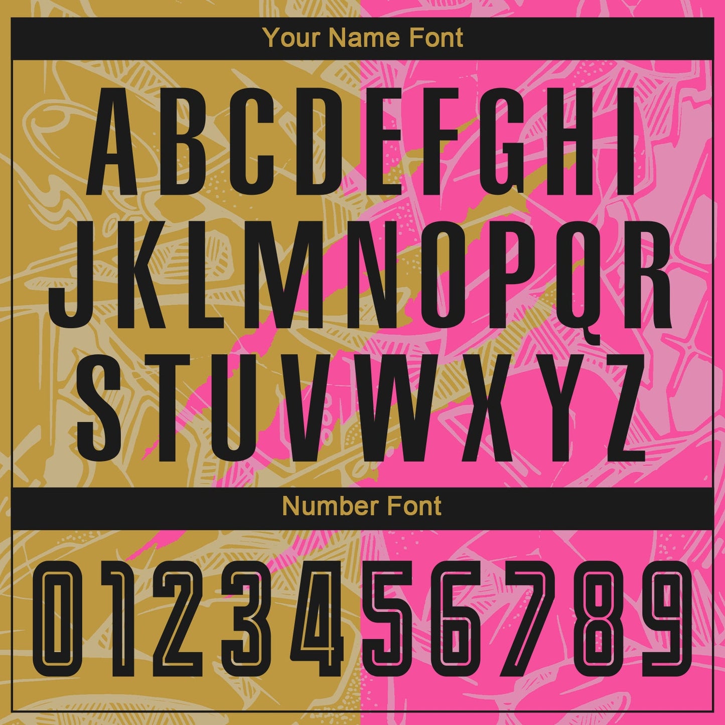 Custom Graffiti Pattern Black Old Gold-Pink Scratch Sublimation Soccer Uniform Jersey view 6