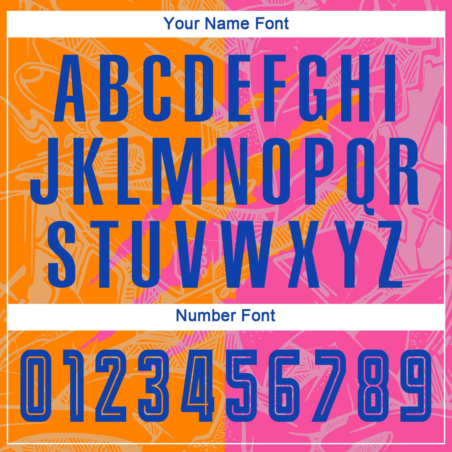 Custom Graffiti Pattern Royal Bay Orange-Pink Scratch Sublimation Soccer Uniform Jersey view 6