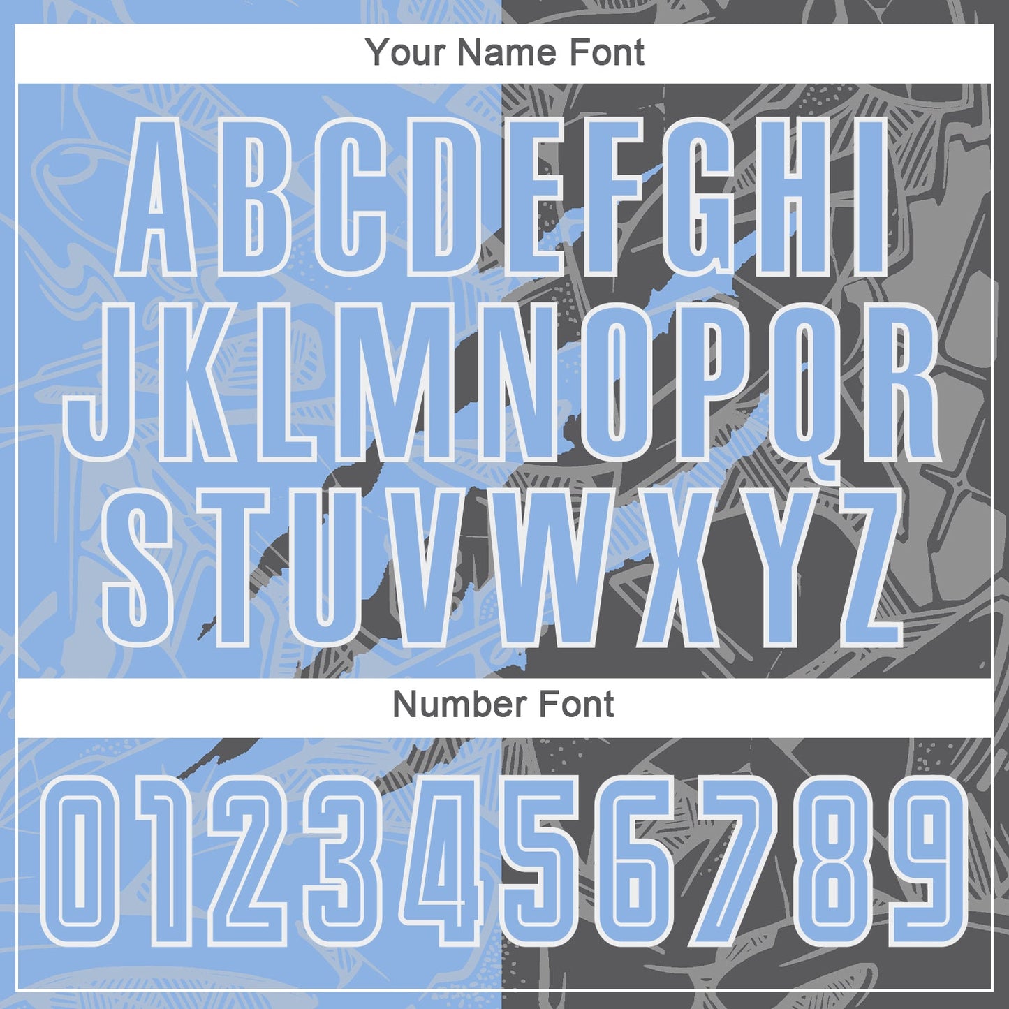 Custom Graffiti Pattern Light Blue-Steel Gray Scratch Sublimation Soccer Uniform Jersey view 6