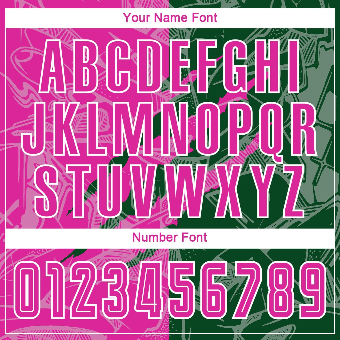 Custom Graffiti Pattern Deep Pink-Green Scratch Sublimation Soccer Uniform Jersey view 6