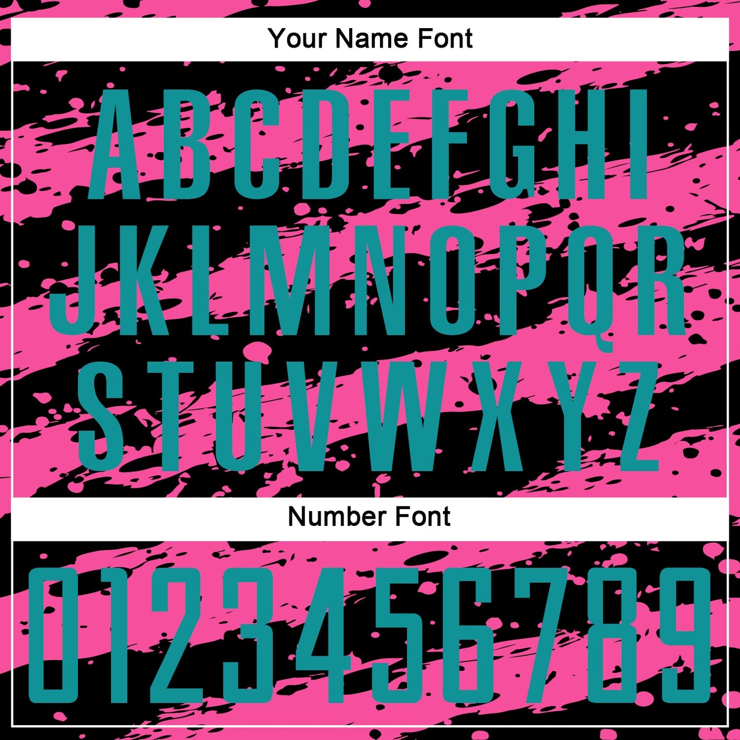 Custom Black Teal-Pink Splash Sublimation Soccer Uniform Jersey view 6