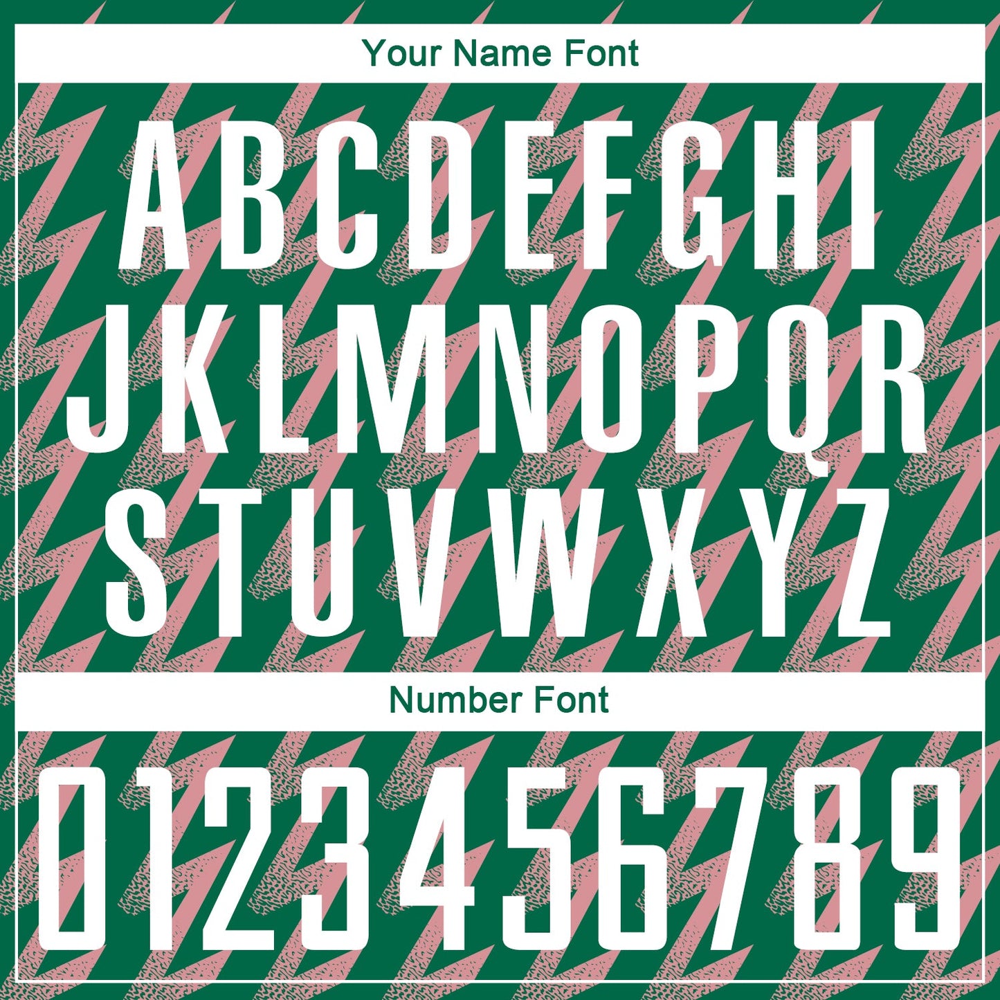Custom Kelly Green White-Medium Pink Zigzag Shape Sublimation Soccer Uniform Jersey view 6