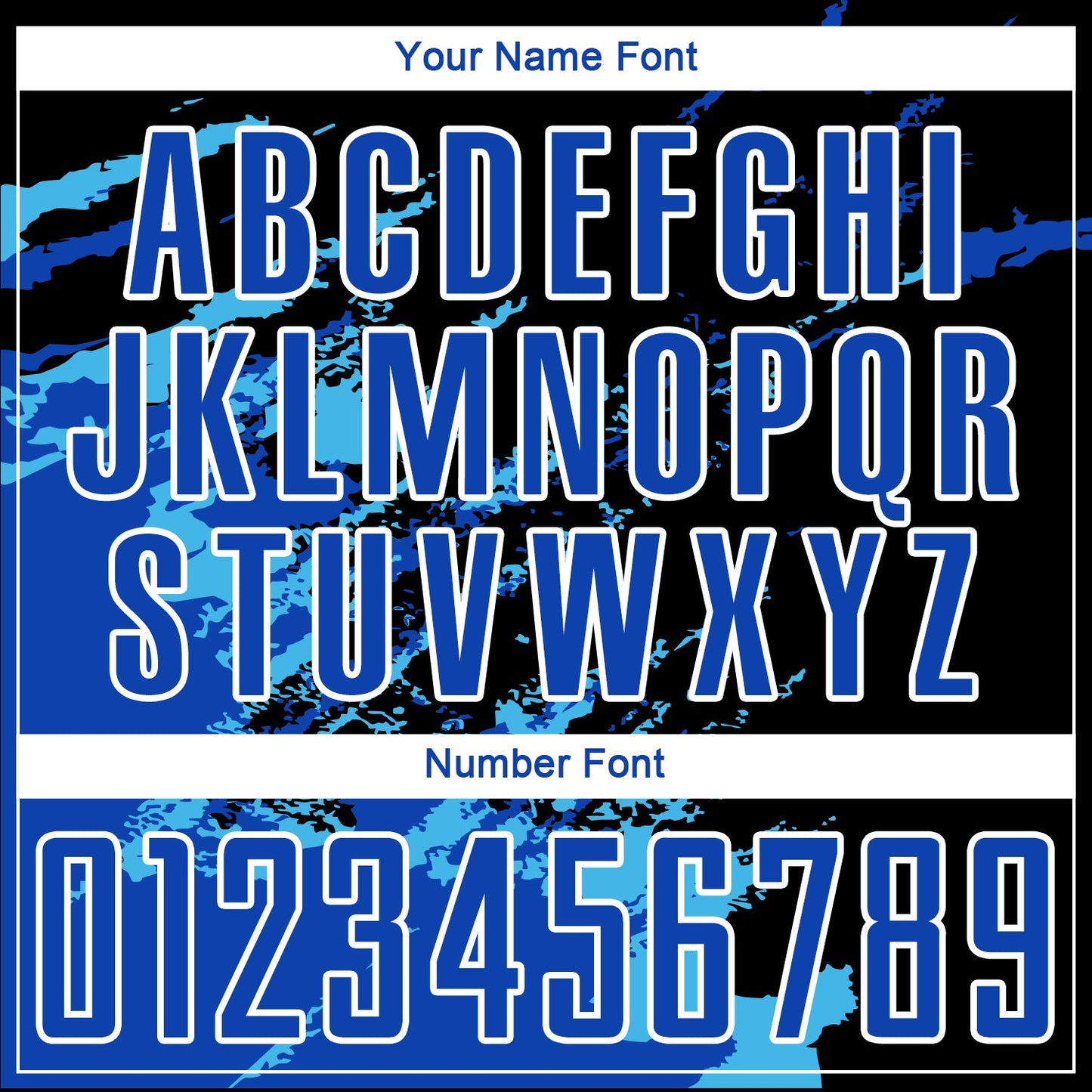 Custom Black Thunder Blue-Sky Blue Abstract Fragment Art Splash Sublimation Soccer Uniform Jersey view 6