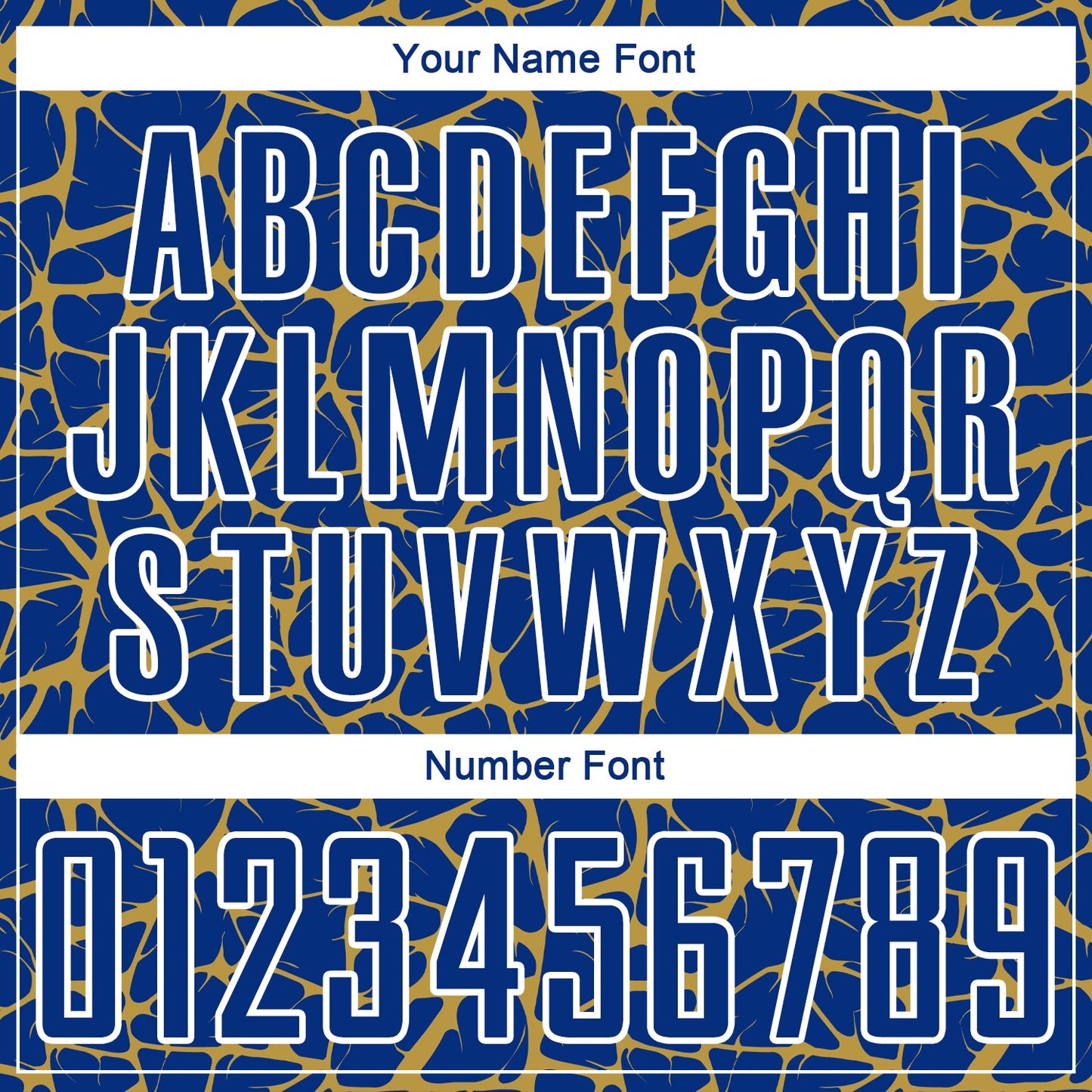 Custom Royal Old Gold-White Abstract Network Splash Sublimation Soccer Uniform Jersey view 6