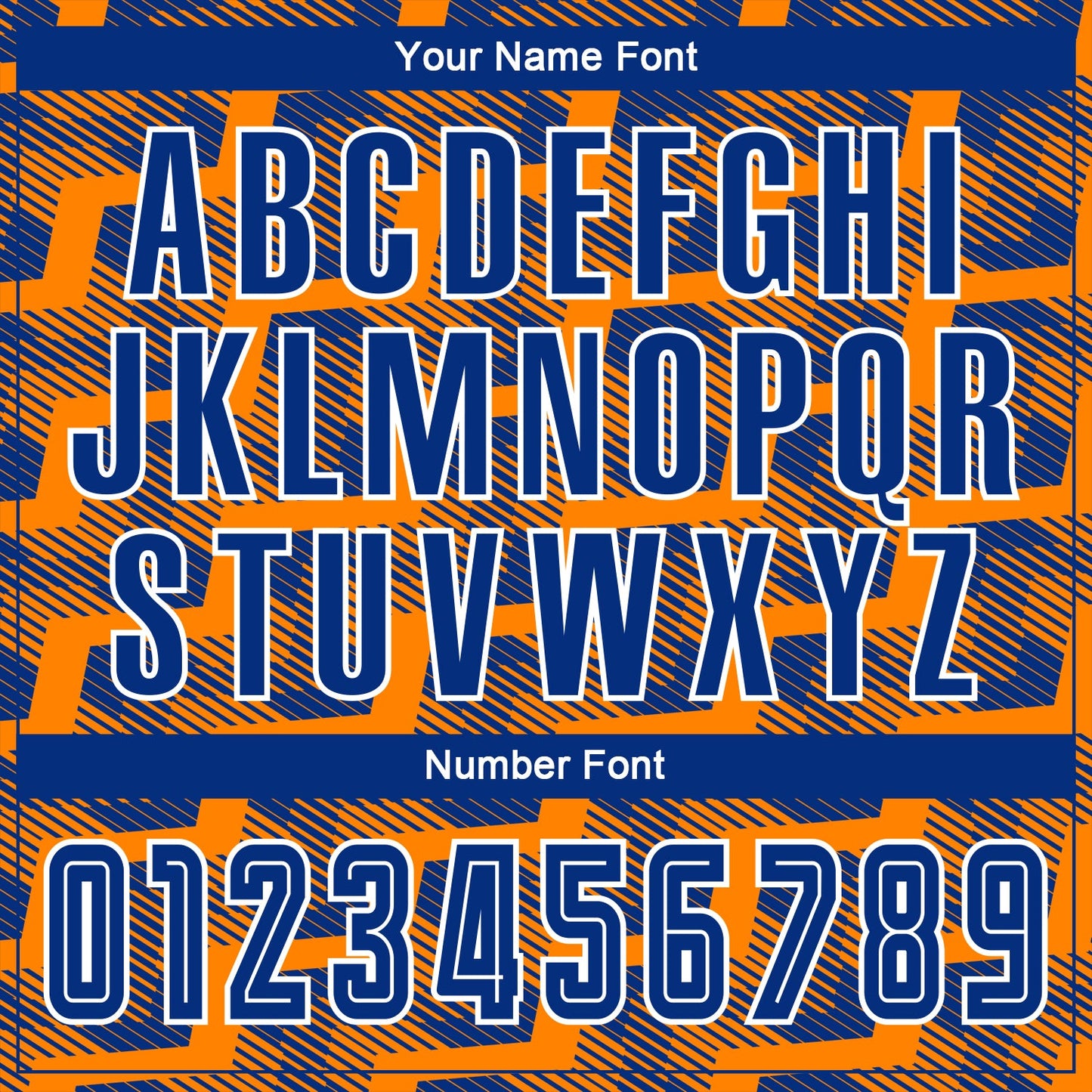 Custom Royal Bay Orange-White Line Sublimation Soccer Uniform Jersey view 6
