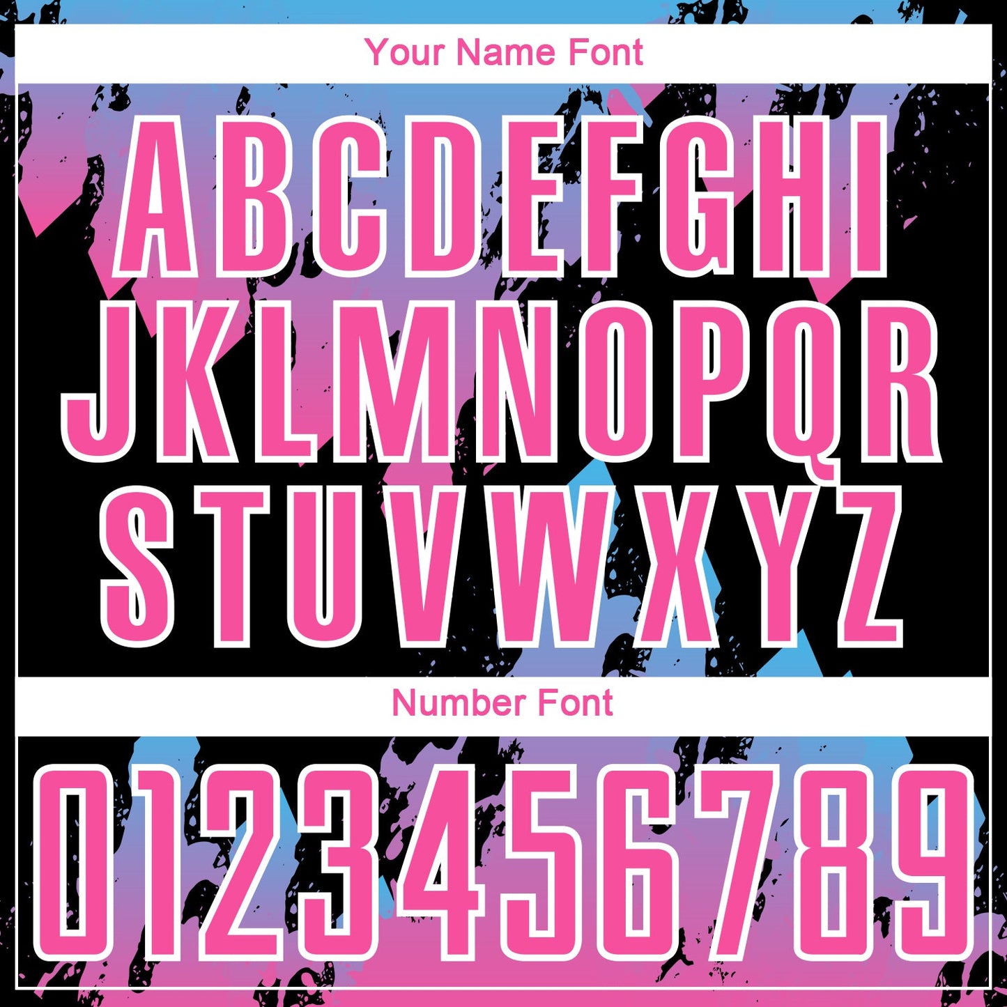 Custom Pink Sky Blue-Black Splash Sublimation Soccer Uniform Jersey view 6