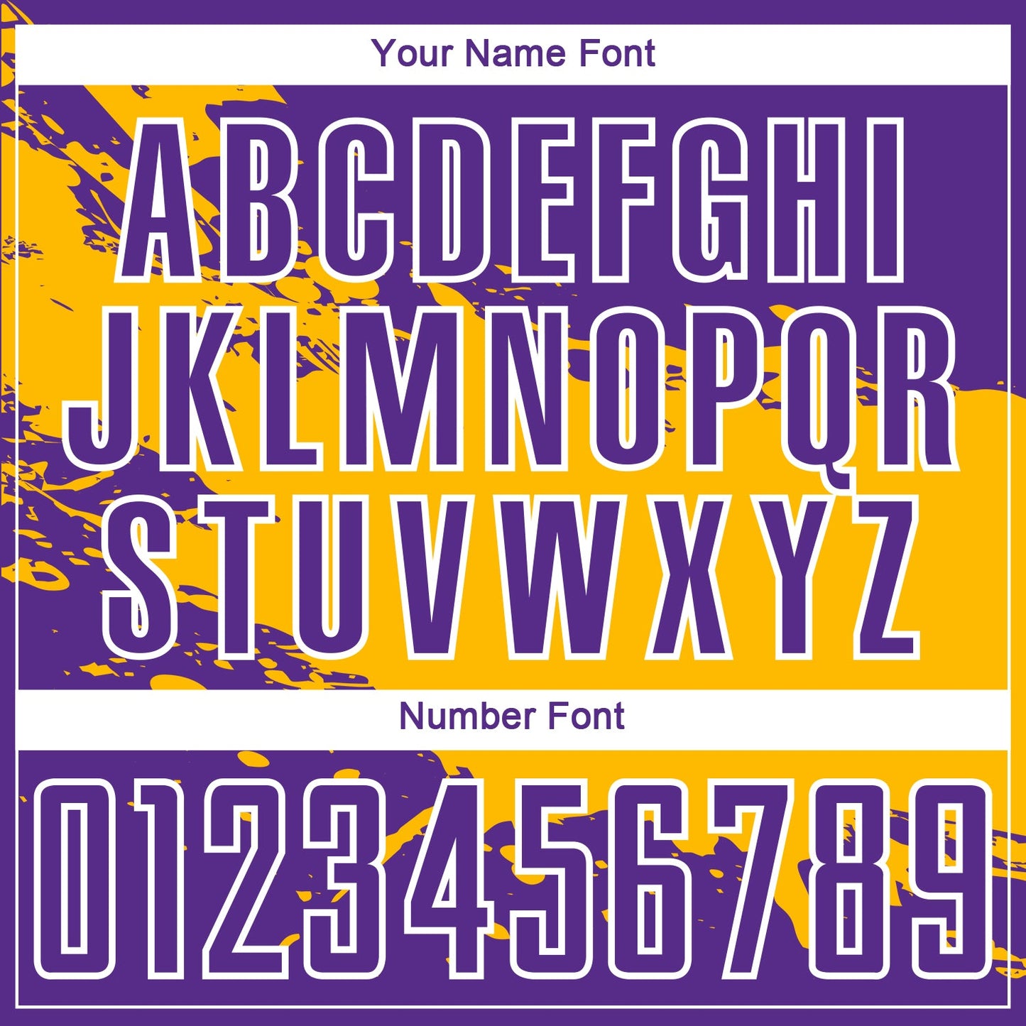 Custom Purple Gold-White Splash Sublimation Soccer Uniform Jersey view 6