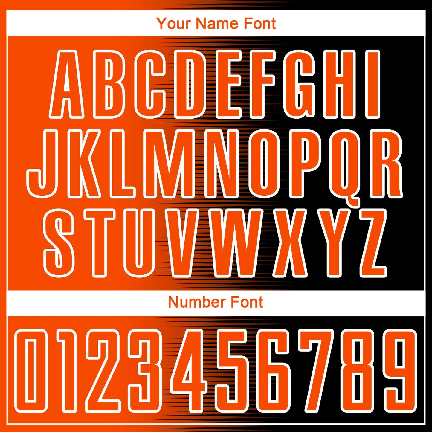 Custom Black Orange-White Gradient Line Sublimation Soccer Uniform Jersey view 6