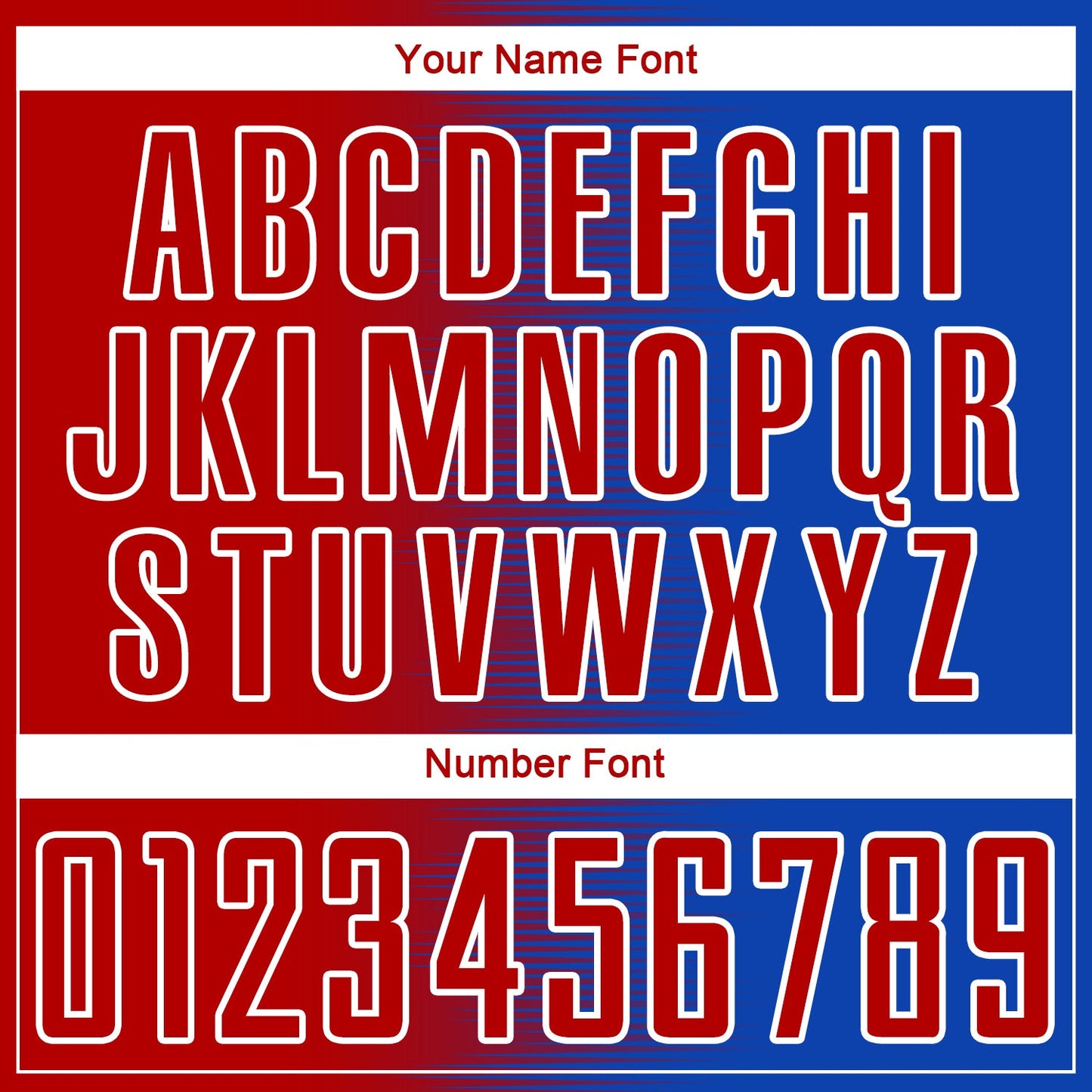 Custom Thunder Blue Red-White Gradient Line Sublimation Soccer Uniform Jersey view 6