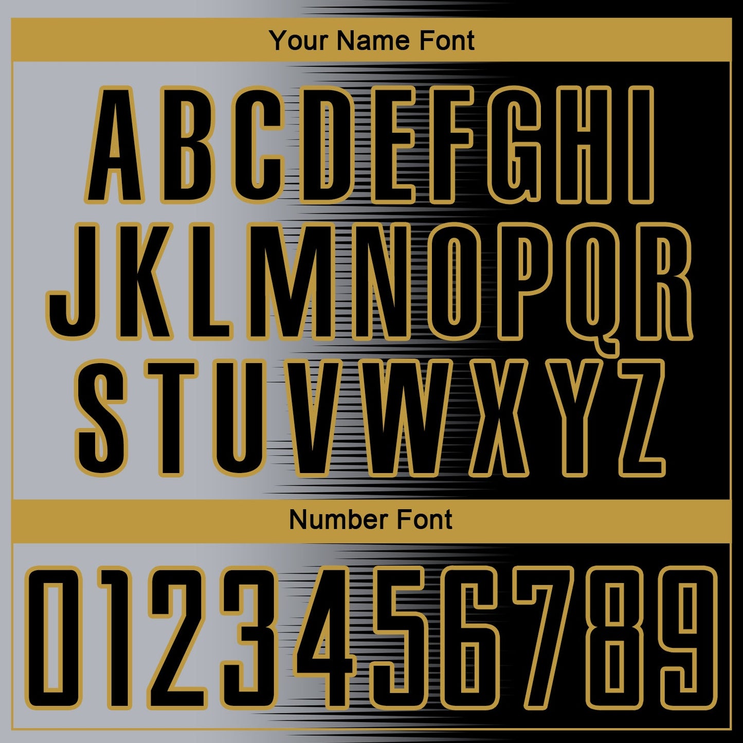 Custom Black Gray-Old Gold Gradient Line Sublimation Soccer Uniform Jersey view 6
