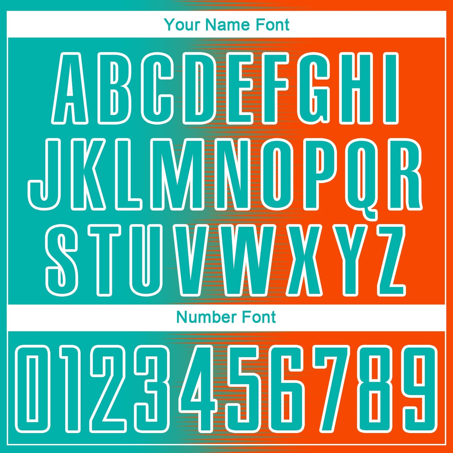 Custom Orange Aqua-White Gradient Line Sublimation Soccer Uniform Jersey view 6