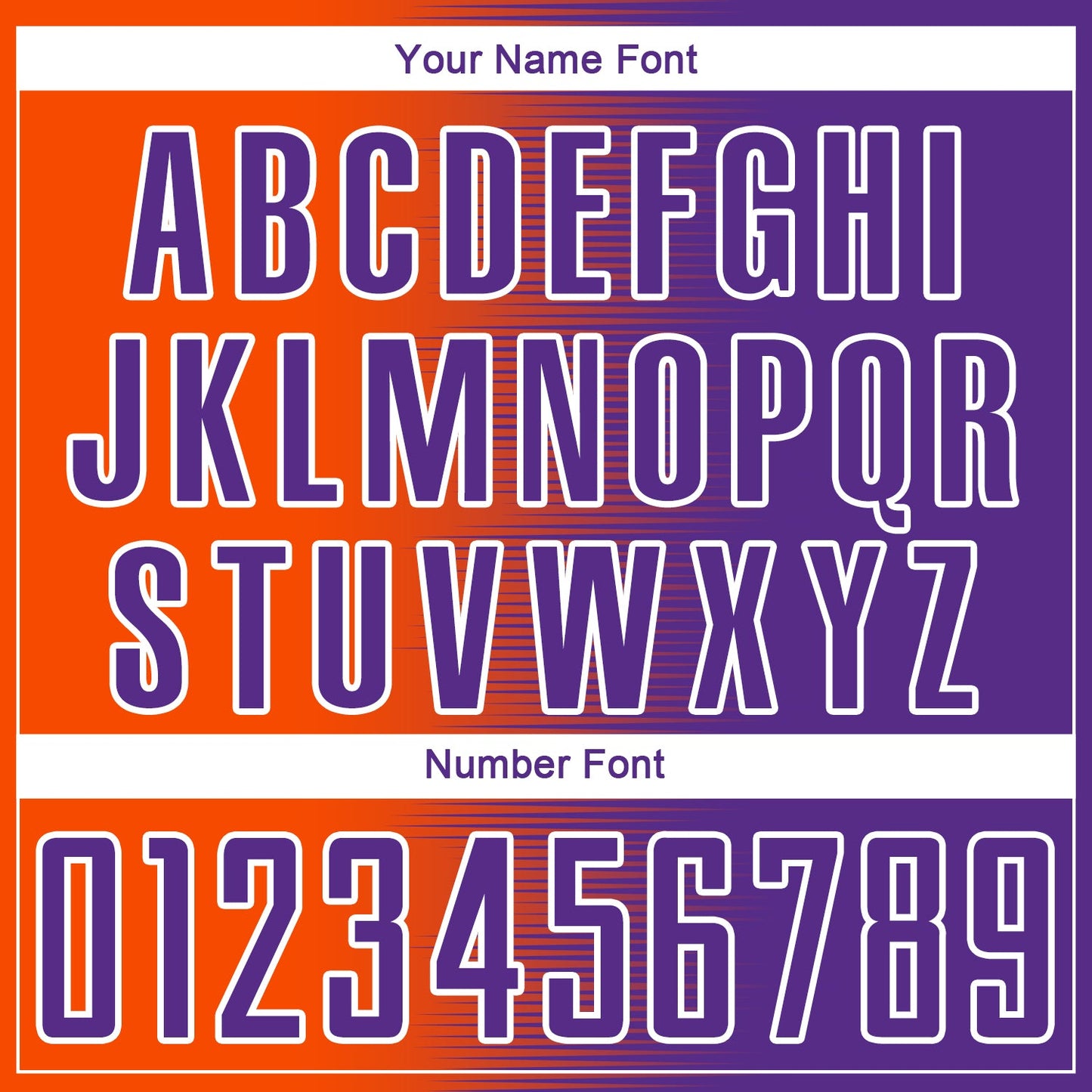 Custom Purple Orange-White Gradient Line Sublimation Soccer Uniform Jersey view 6