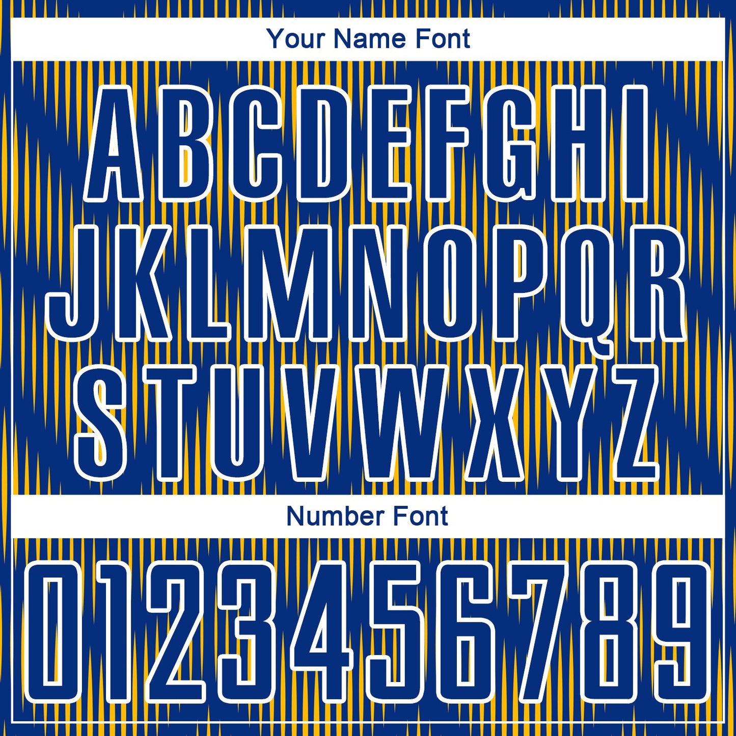 Custom Royal Gold-White Line Sublimation Soccer Uniform Jersey view 6
