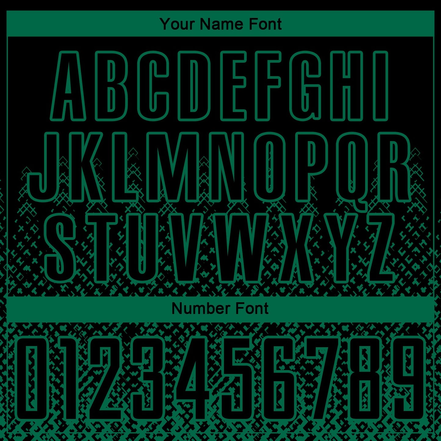 Custom Black Kelly Green Geometric Shape Sublimation Soccer Uniform Jersey view 6