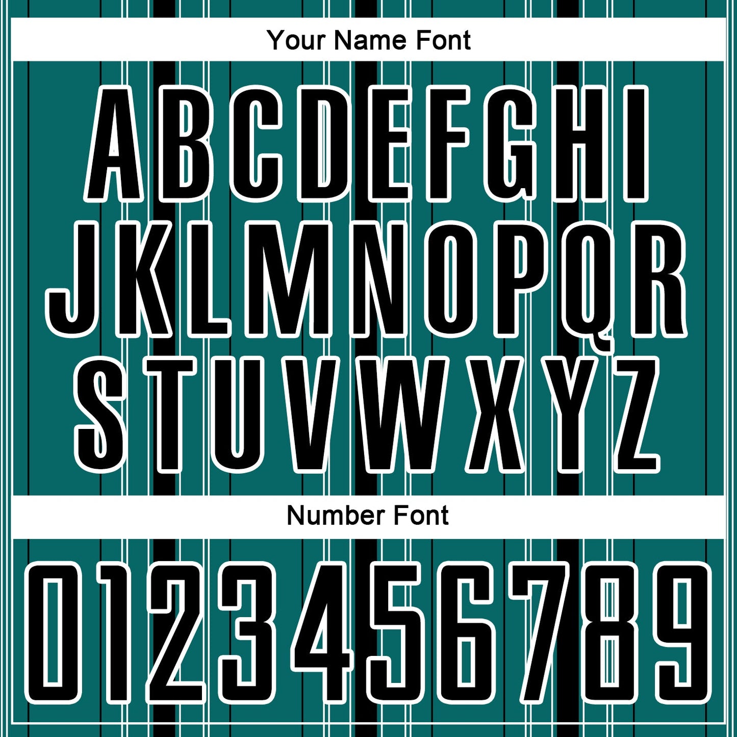 Custom Teal Black-White Stripe Sublimation Soccer Uniform Jersey view 6