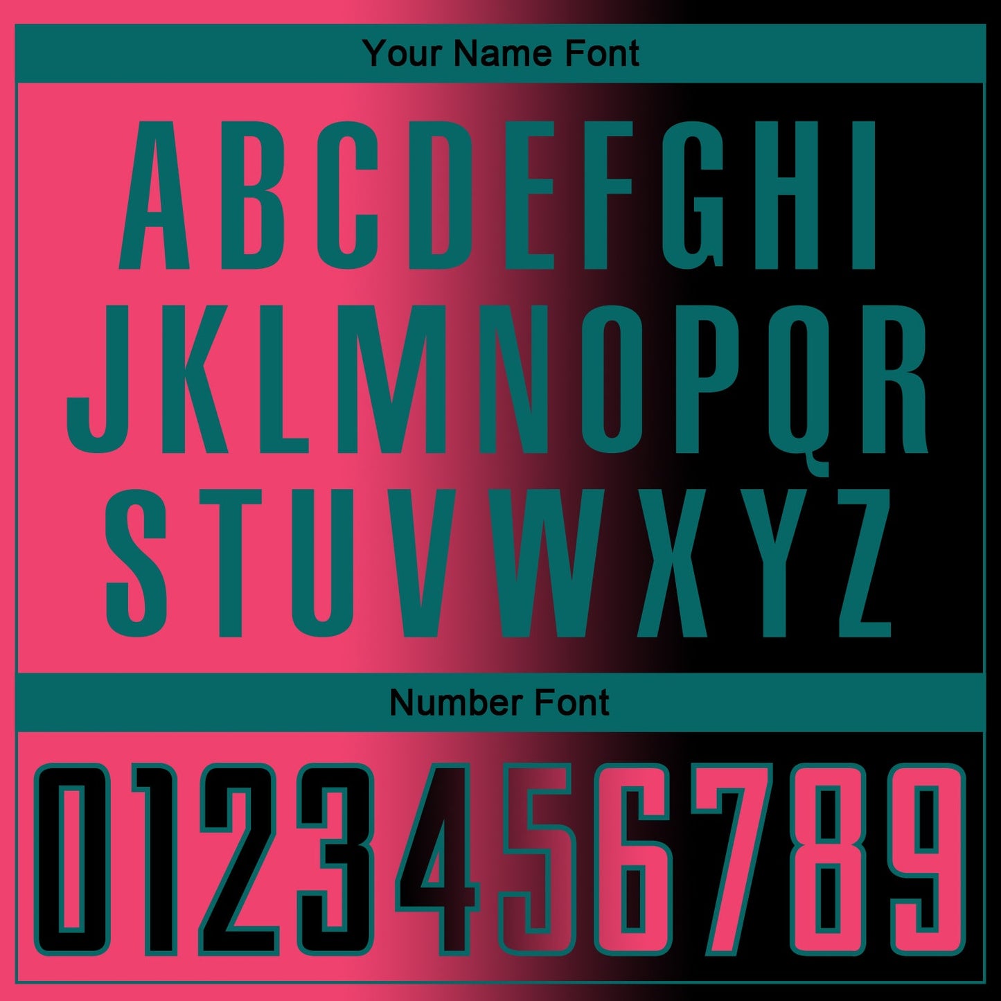 Custom Black Neon Pink-Teal Sublimation Gradient Fashion Soccer Uniform Jersey view 6
