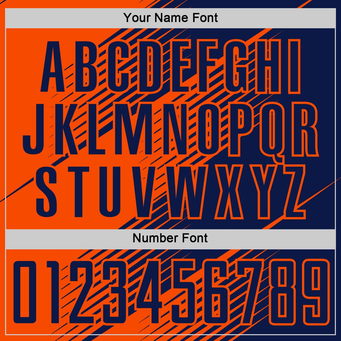 Custom Navy Orange Line Sublimation Soccer Uniform Jersey view 6