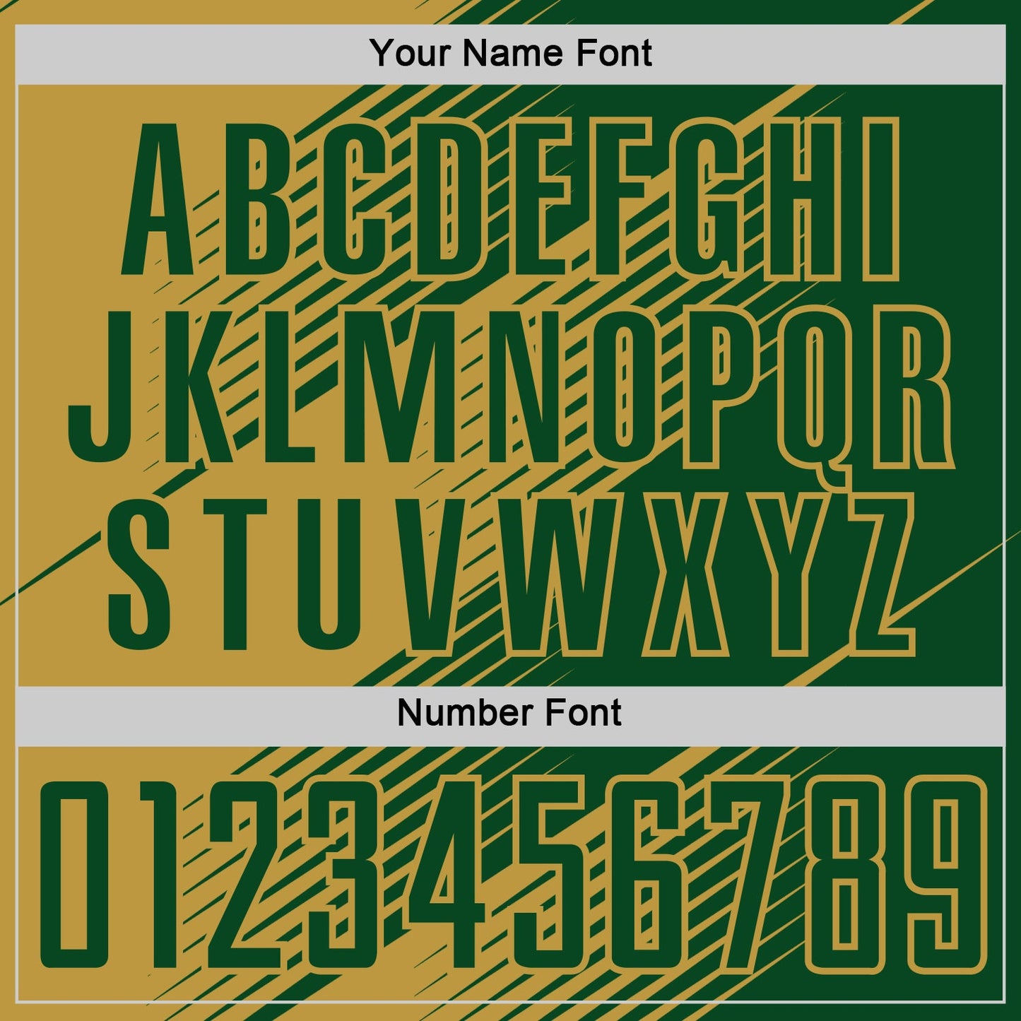 Custom Green Old Gold Line Sublimation Soccer Uniform Jersey view 6
