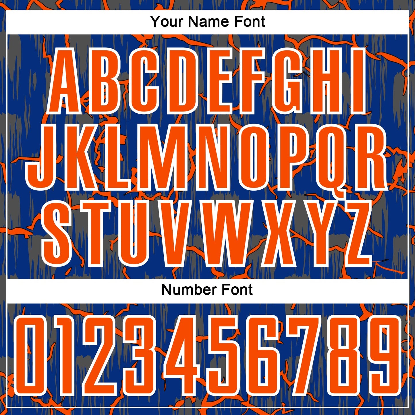 Custom Royal Orange-White Lightning Sublimation Soccer Uniform Jersey view 6