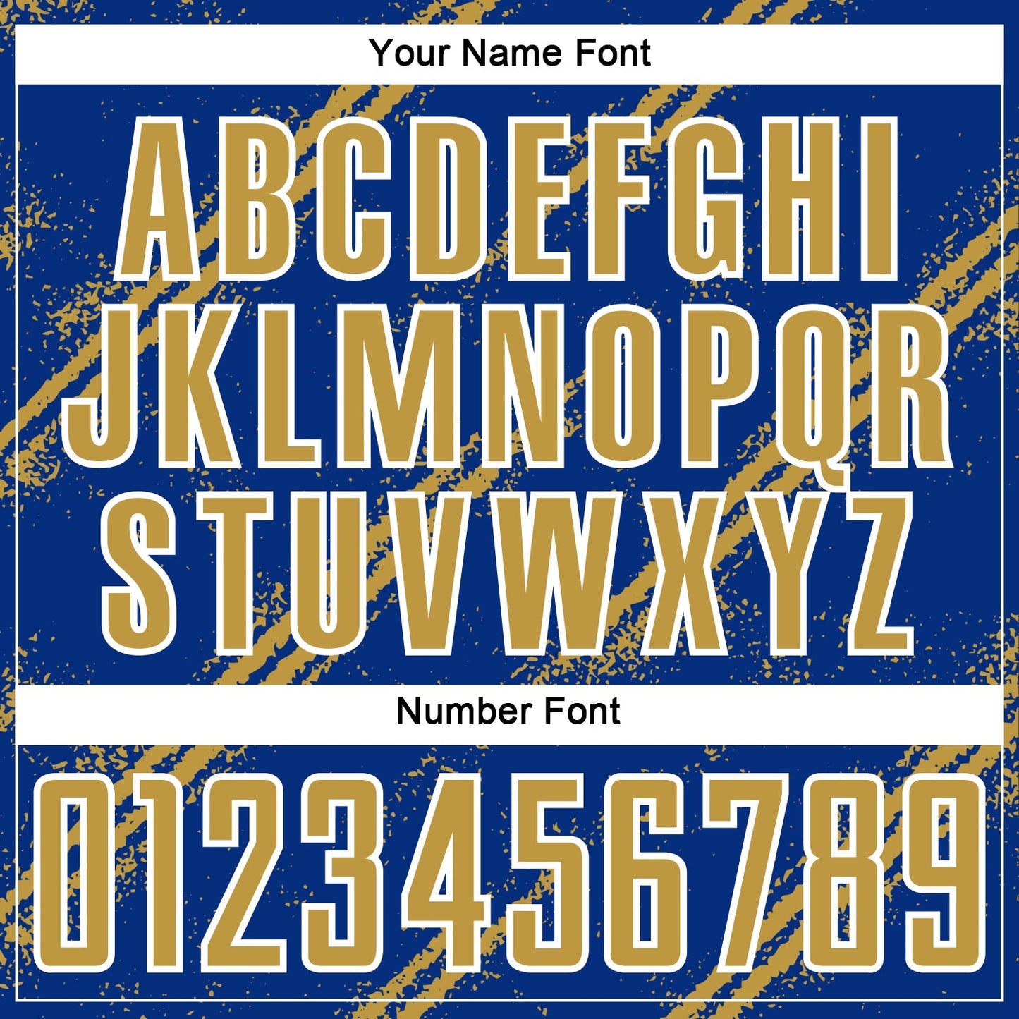 Custom Royal Old Gold-White Abstract Fragment Art Splash Sublimation Soccer Uniform Jersey view 6