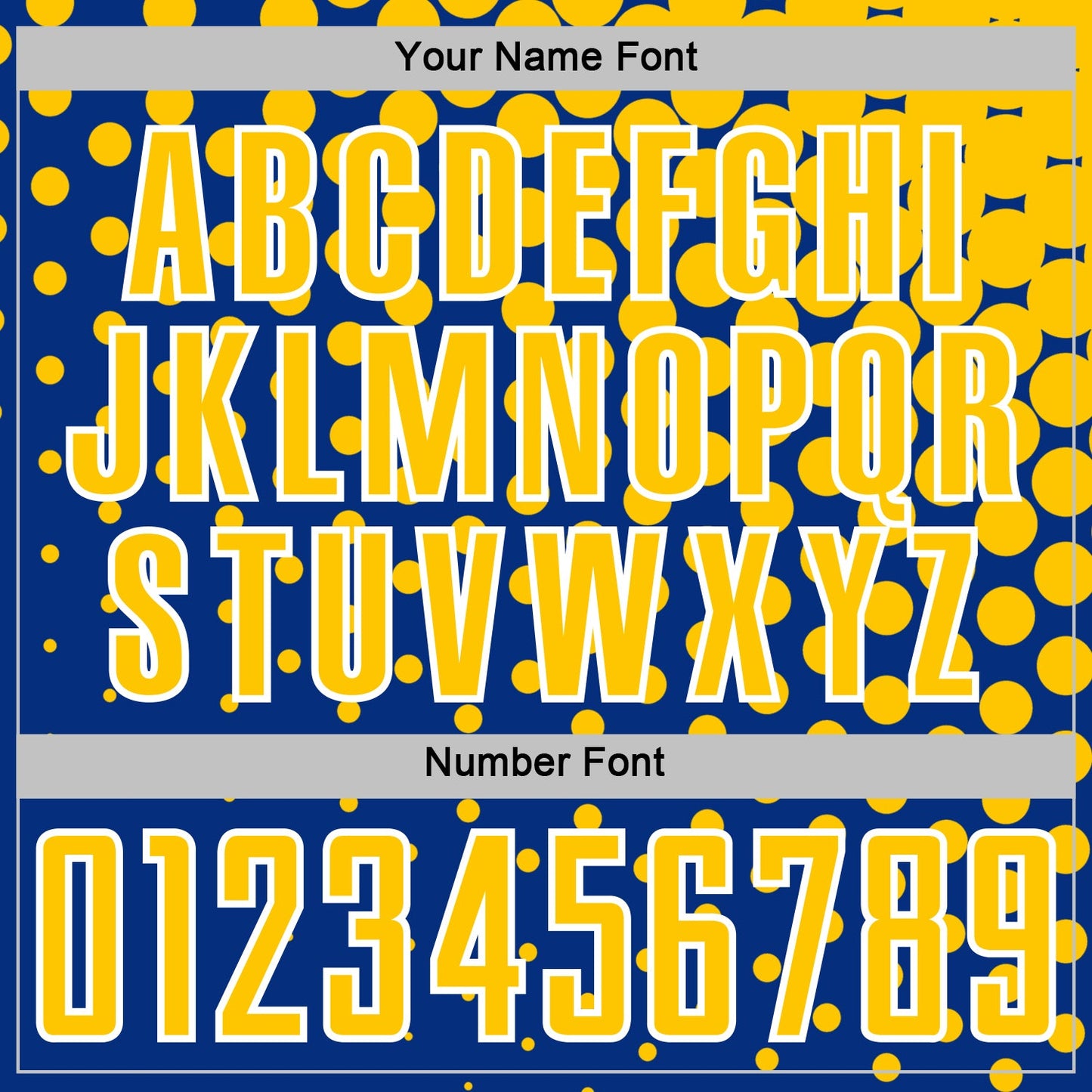 Custom Royal Yellow-White Modern Polka Dot Sublimation Soccer Uniform Jersey view 6