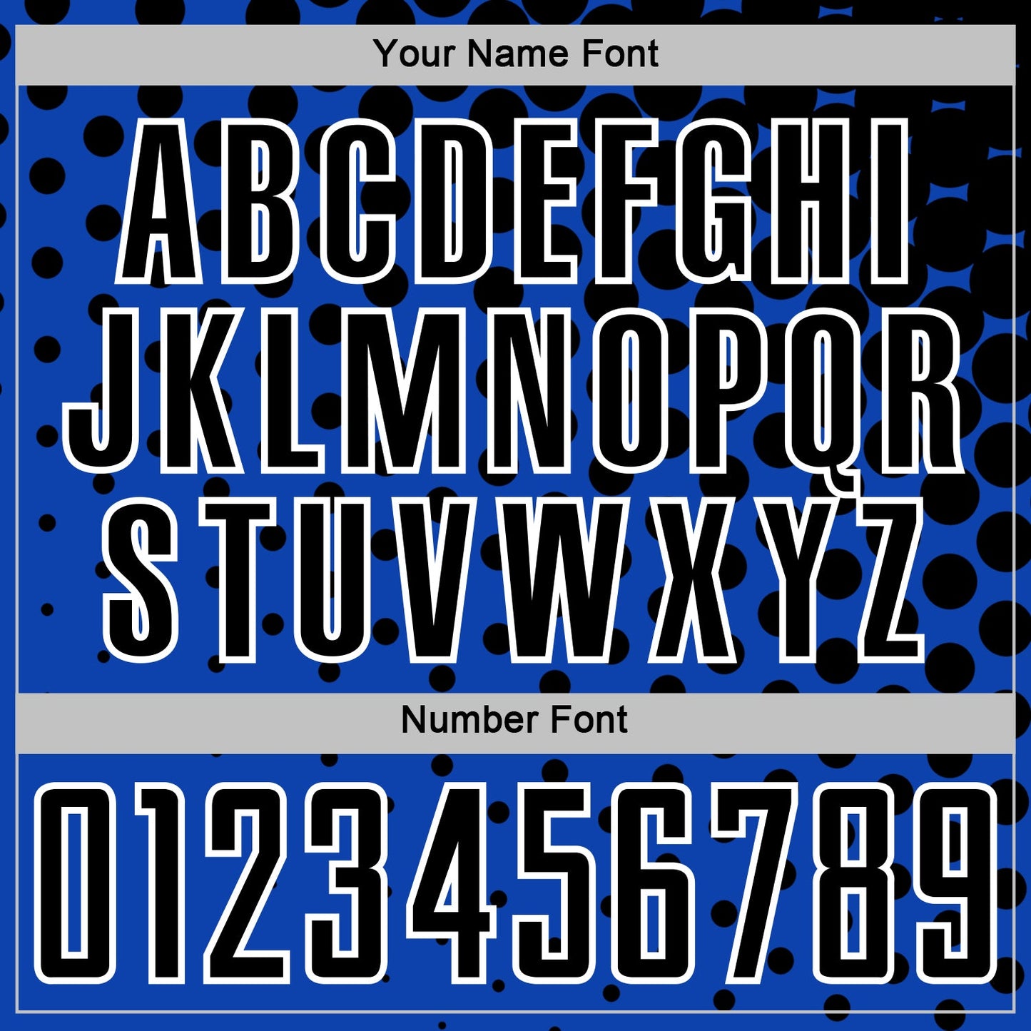Custom Thunder Blue Black-White Modern Polka Dot Sublimation Soccer Uniform Jersey view 6
