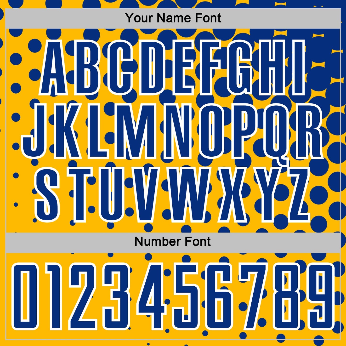 Custom Gold Royal-White Modern Polka Dot Sublimation Soccer Uniform Jersey view 6