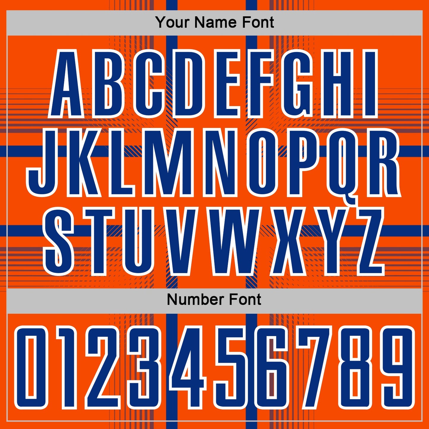 Custom Orange Royal-White Lines Sublimation Soccer Uniform Jersey view 6