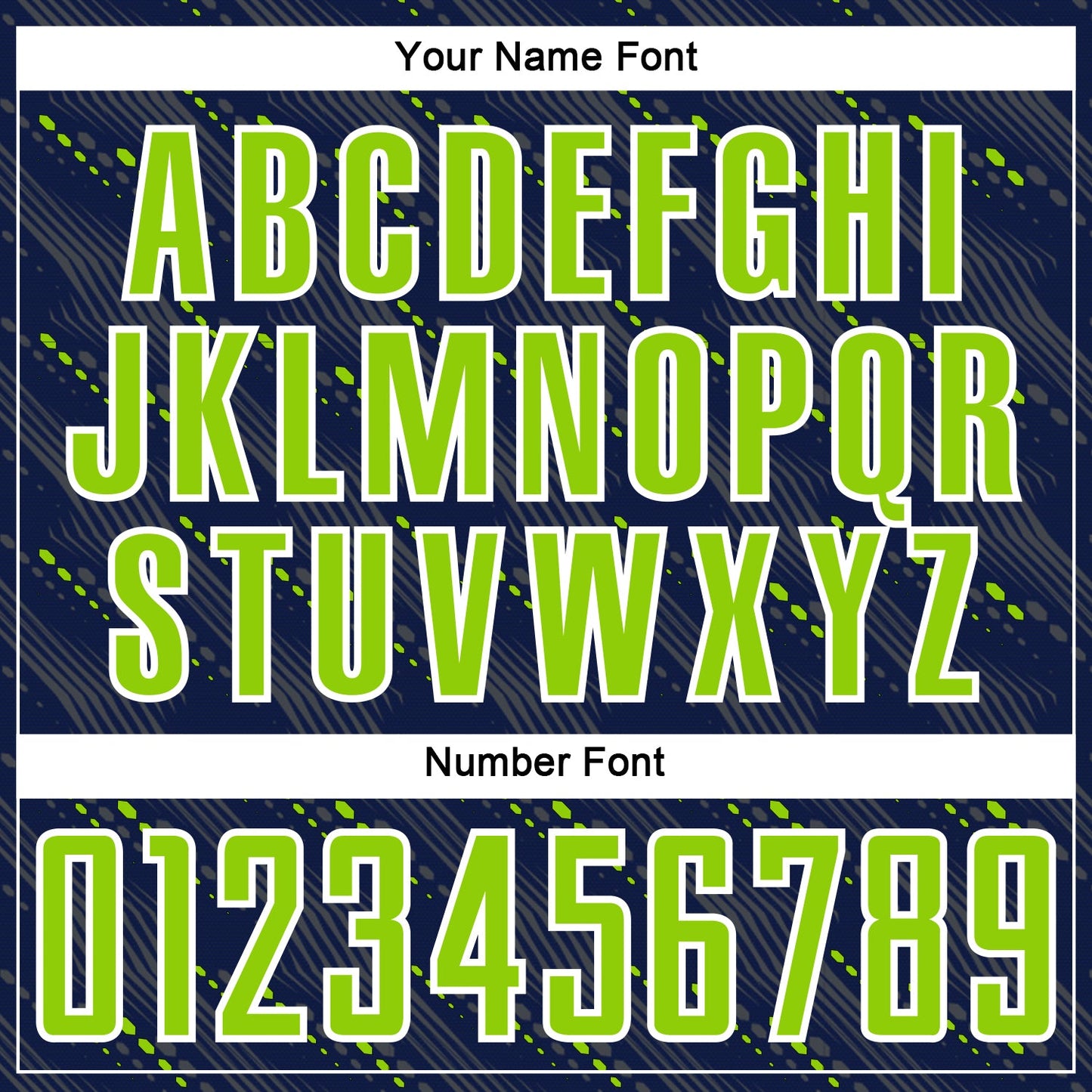 Custom Navy Neon Green-White Slant Lines Sports Sublimation Soccer Uniform Jersey view 6
