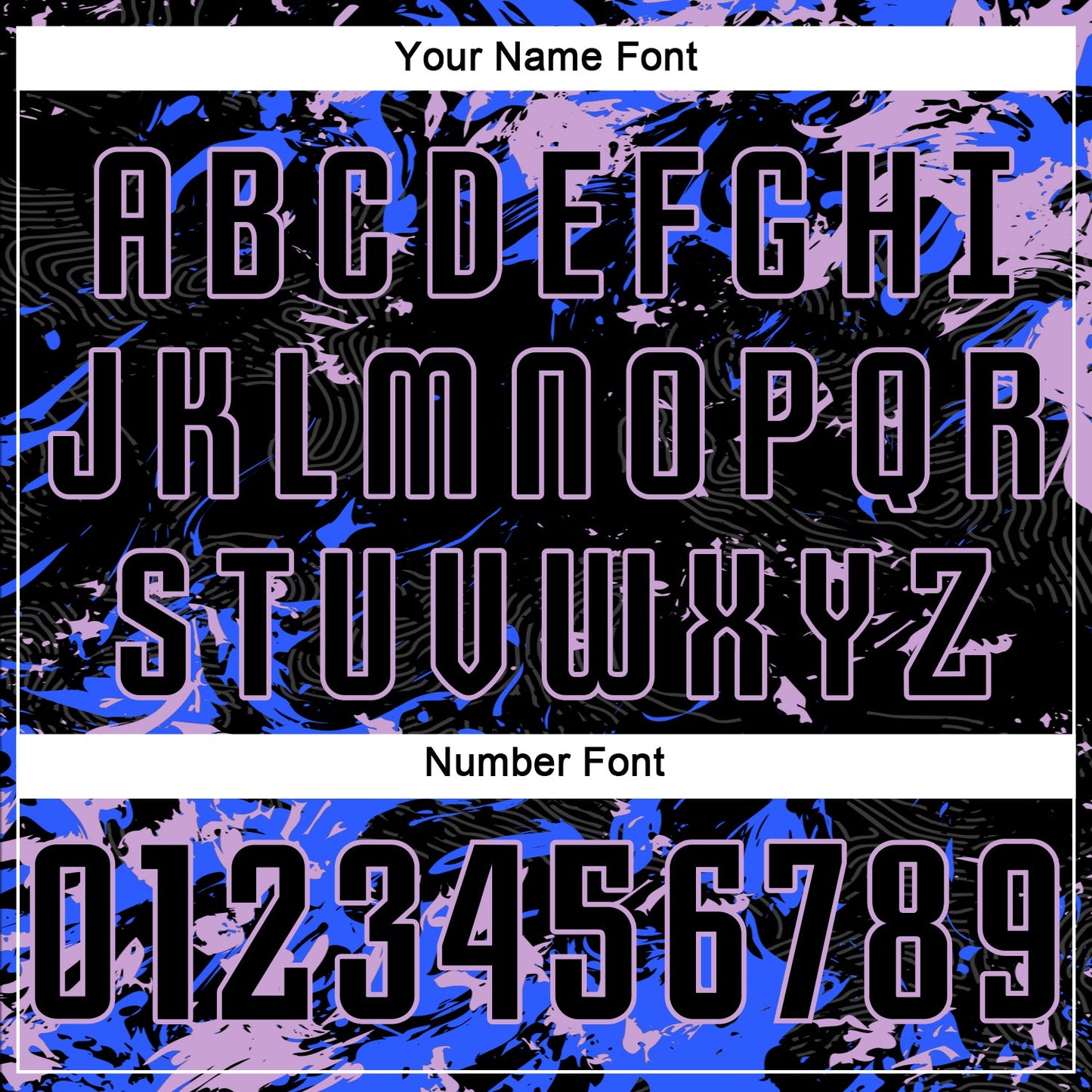 Custom Black Light Purple-Royal Fluid Art Splash Sublimation Soccer Uniform Jersey view 6