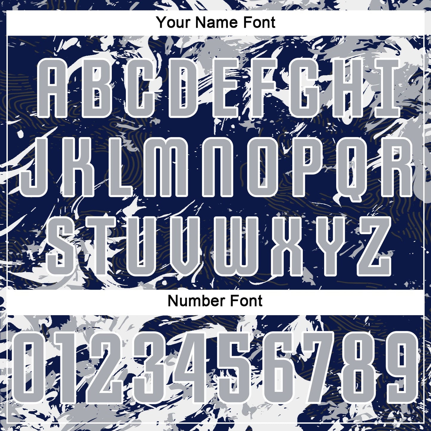 Custom Navy Gray-White Fluid Art Splash Sublimation Soccer Uniform Jersey view 6