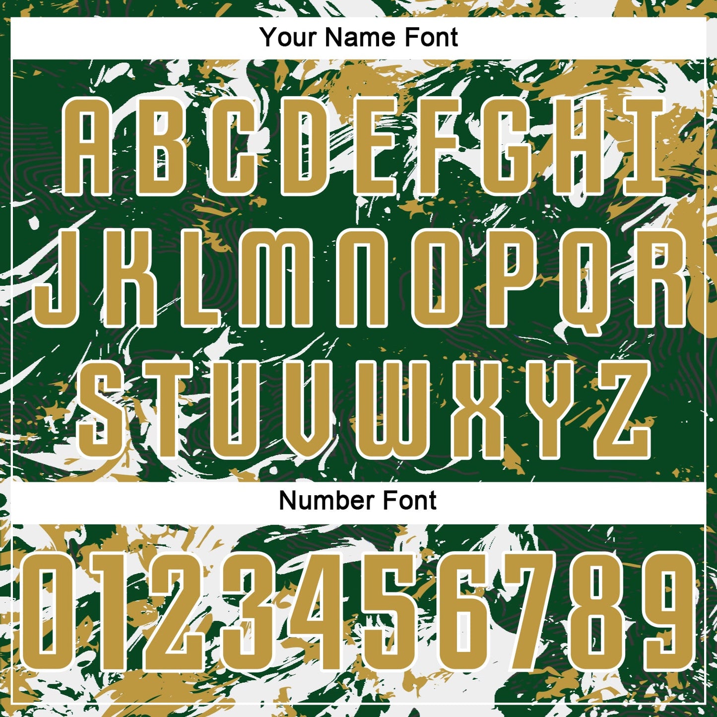 Custom Green Old Gold-White Fluid Art Splash Sublimation Soccer Uniform Jersey view 6