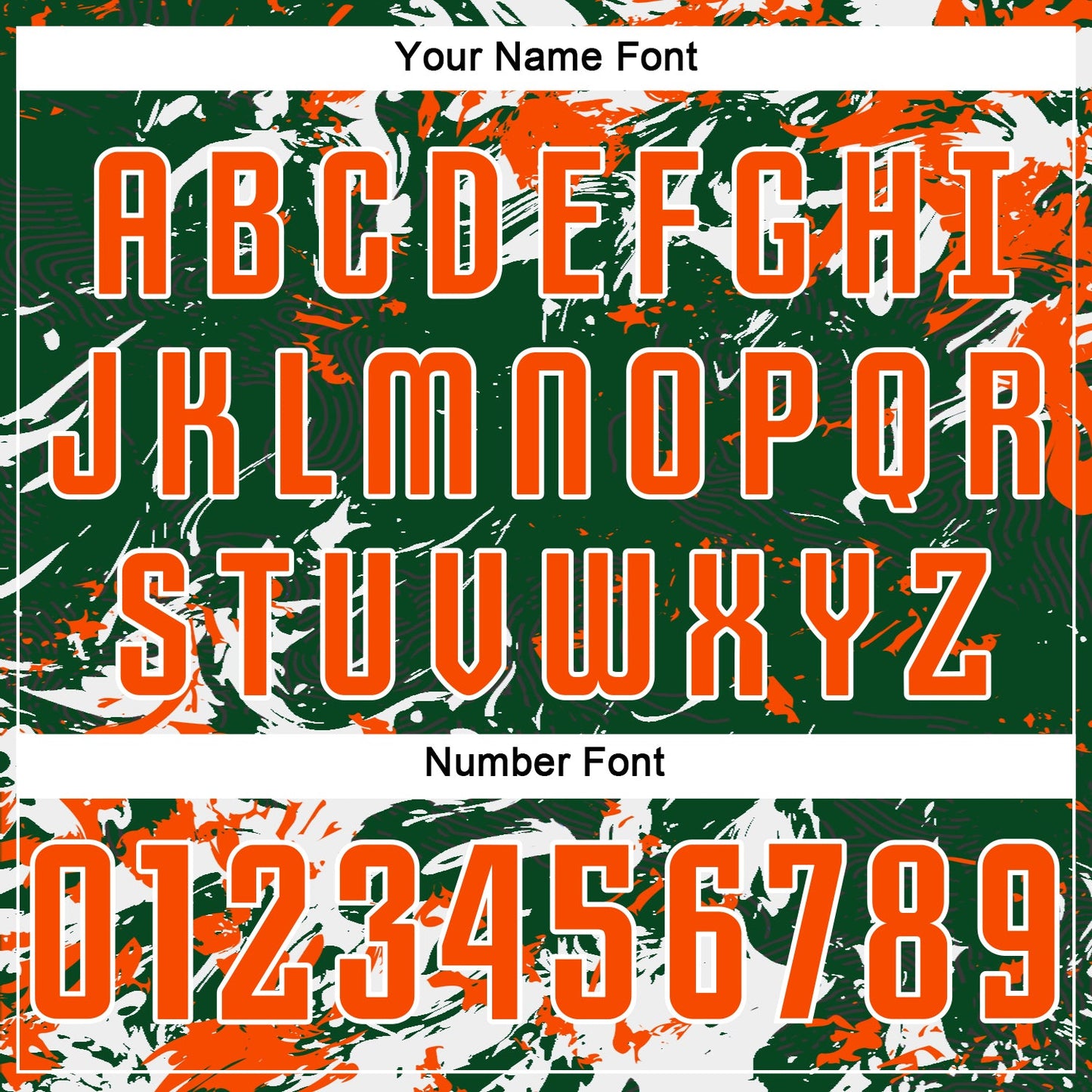 Custom Green Orange-White Fluid Art Splash Sublimation Soccer Uniform Jersey view 6