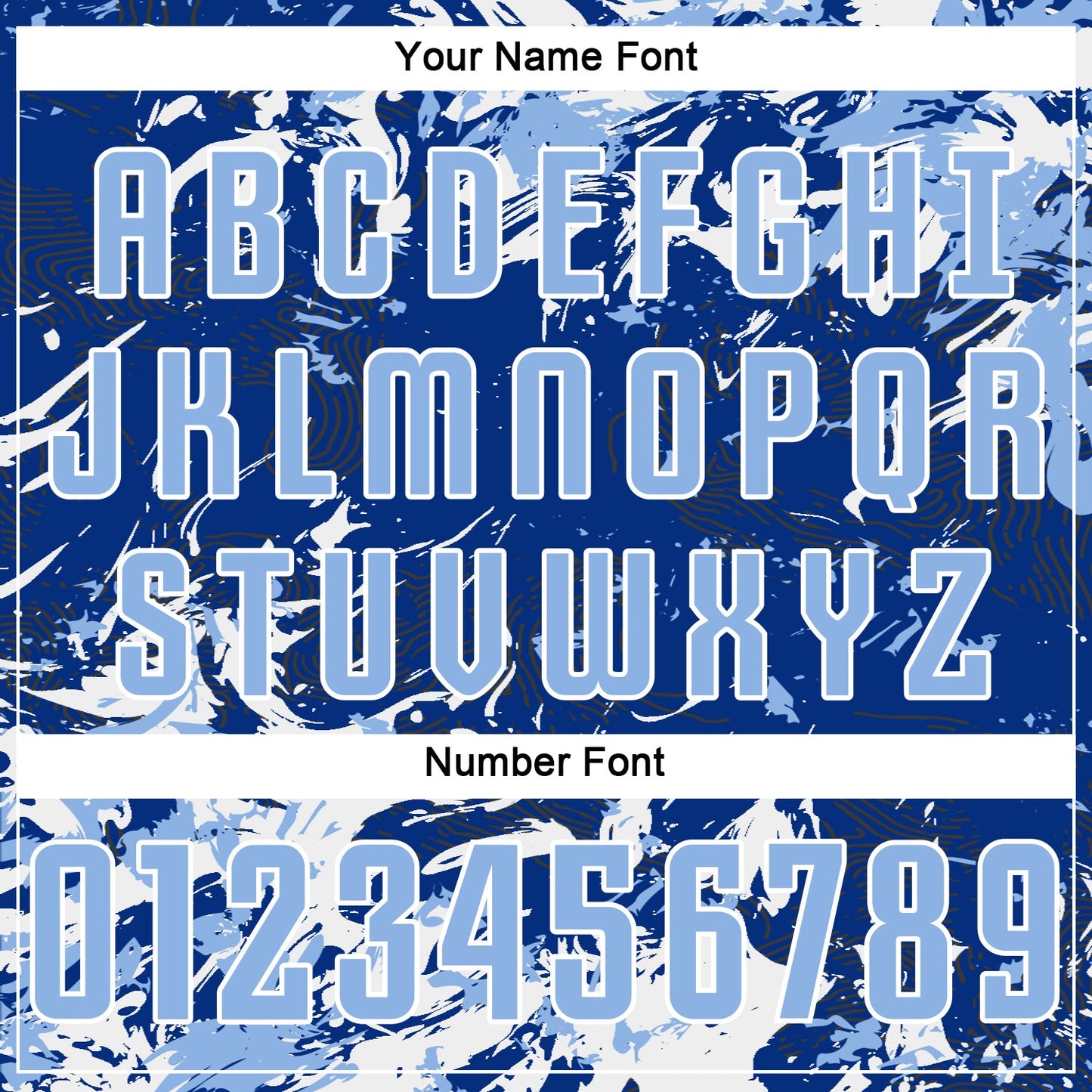 Custom Royal Light Blue-White Fluid Art Splash Sublimation Soccer Uniform Jersey view 6