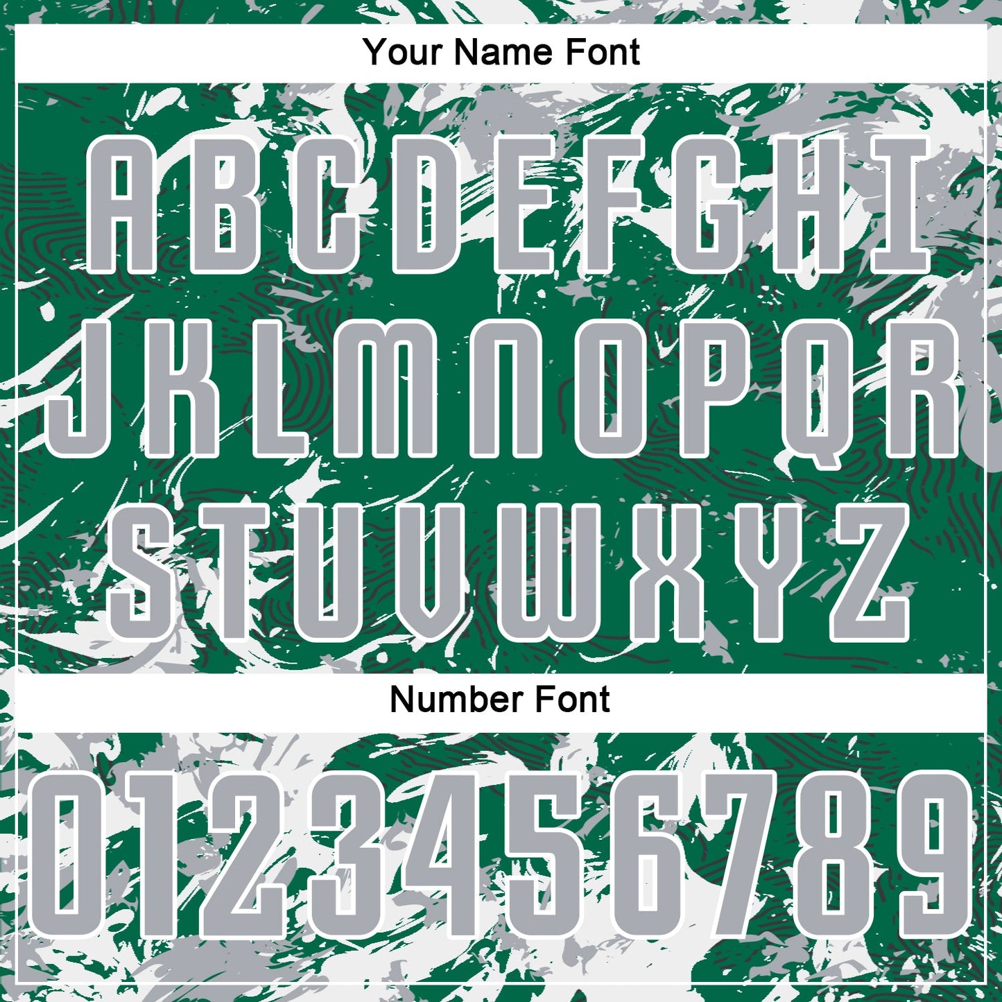 Custom Kelly Green Gray-White Fluid Art Splash Sublimation Soccer Uniform Jersey view 6