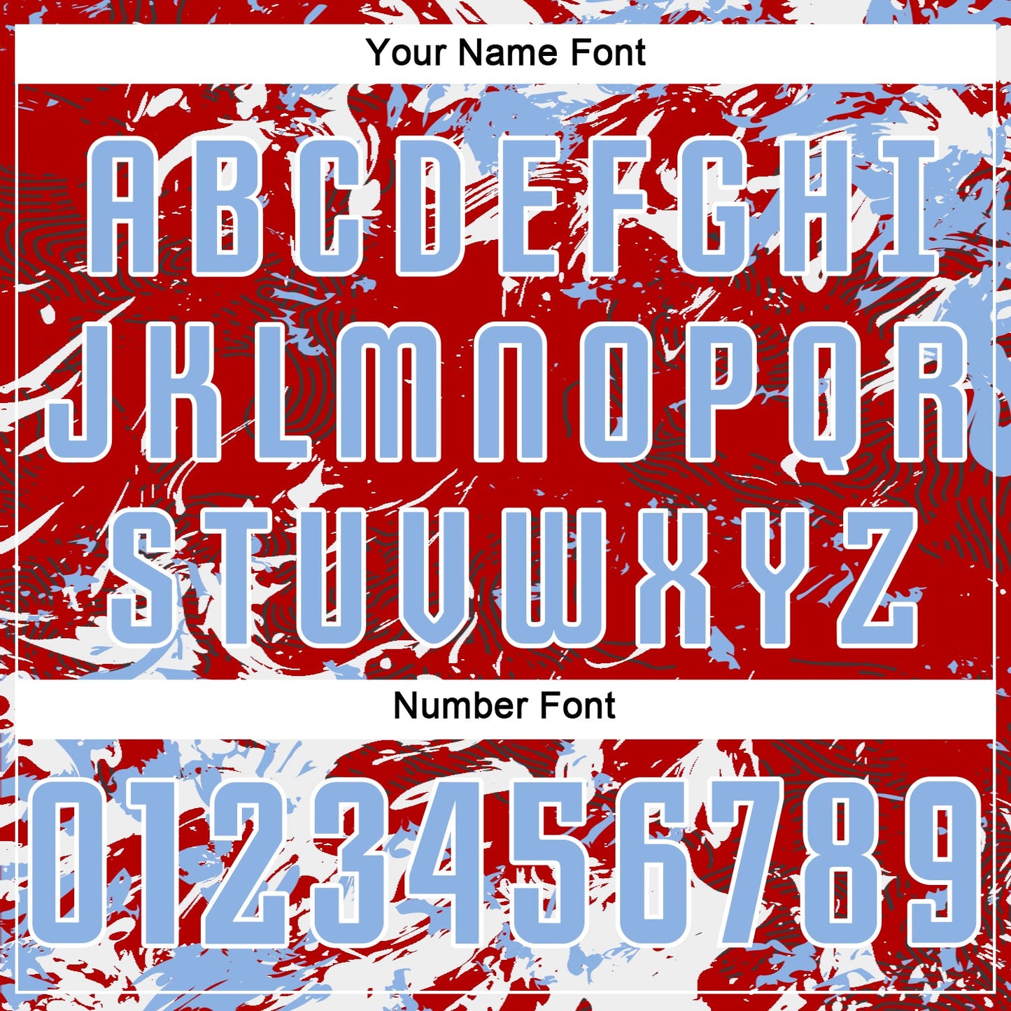 Custom Red Light Blue-White Fluid Art Splash Sublimation Soccer Uniform Jersey view 6