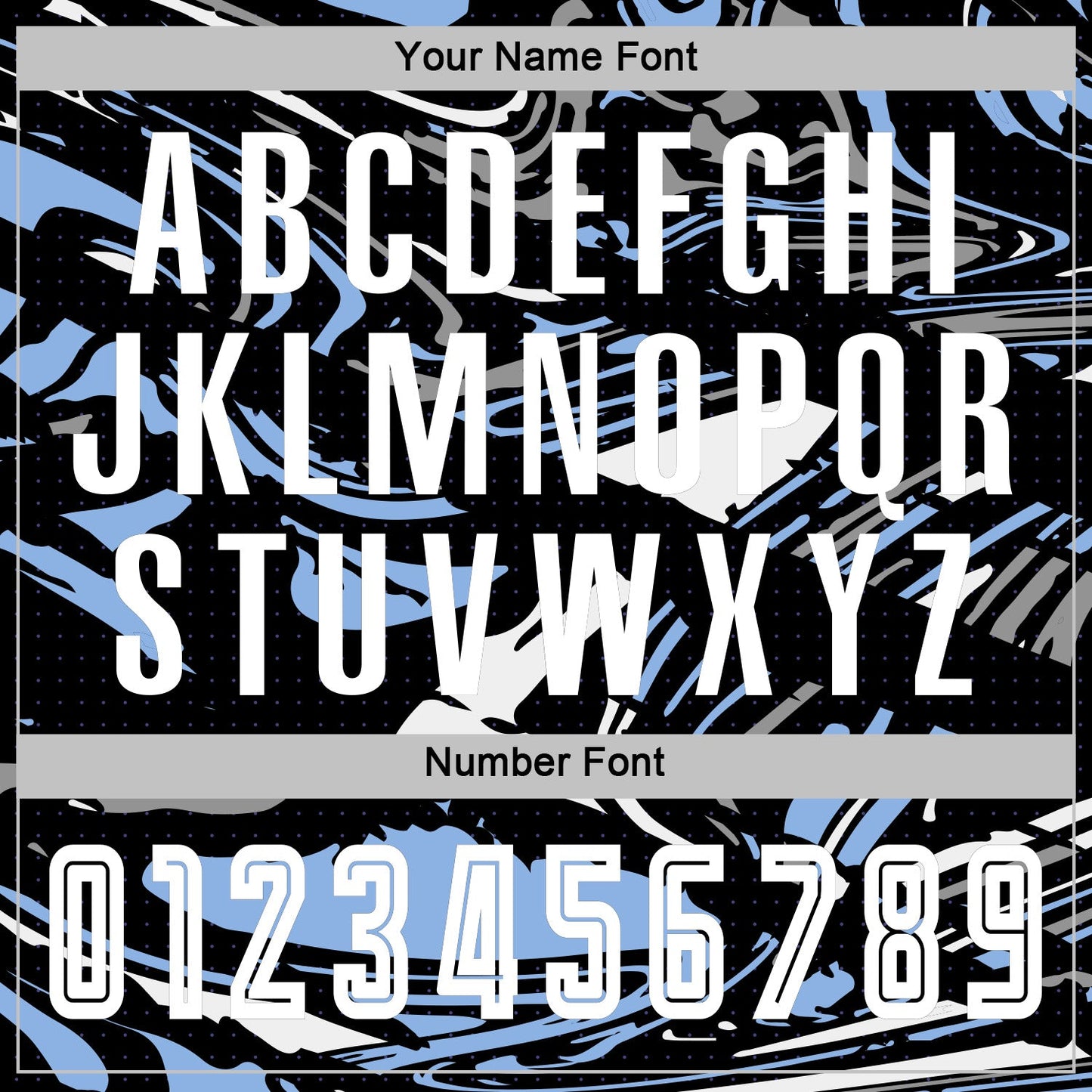 Custom Figure White Black-Light Blue Fluid Art Splash Sublimation Soccer Uniform Jersey view 6