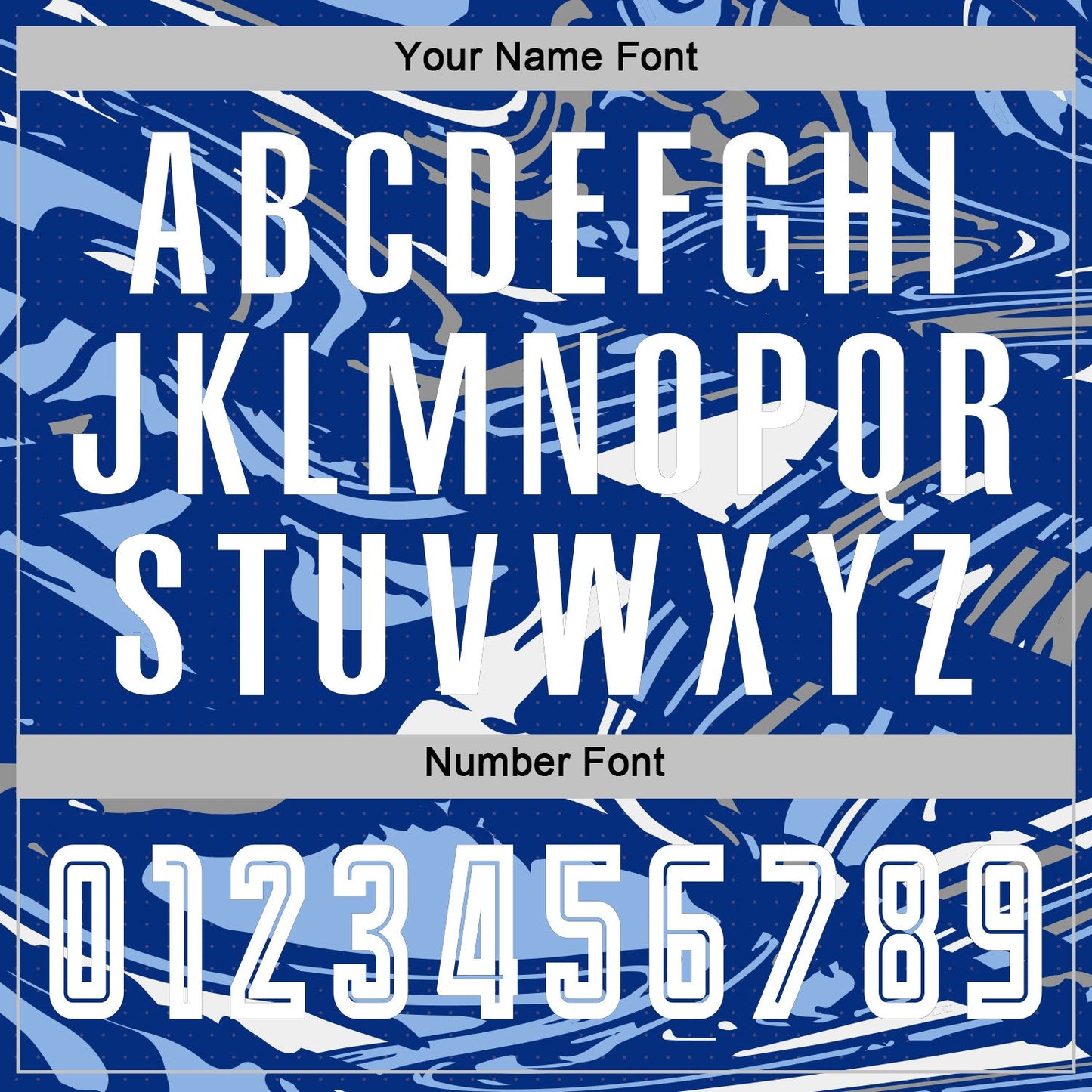 Custom Figure White Royal-Light Blue Fluid Art Splash Sublimation Soccer Uniform Jersey view 6