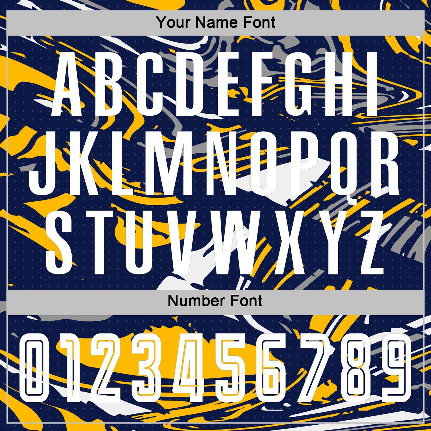 Custom Figure White Navy-Gold Fluid Art Splash Sublimation Soccer Uniform Jersey view 6