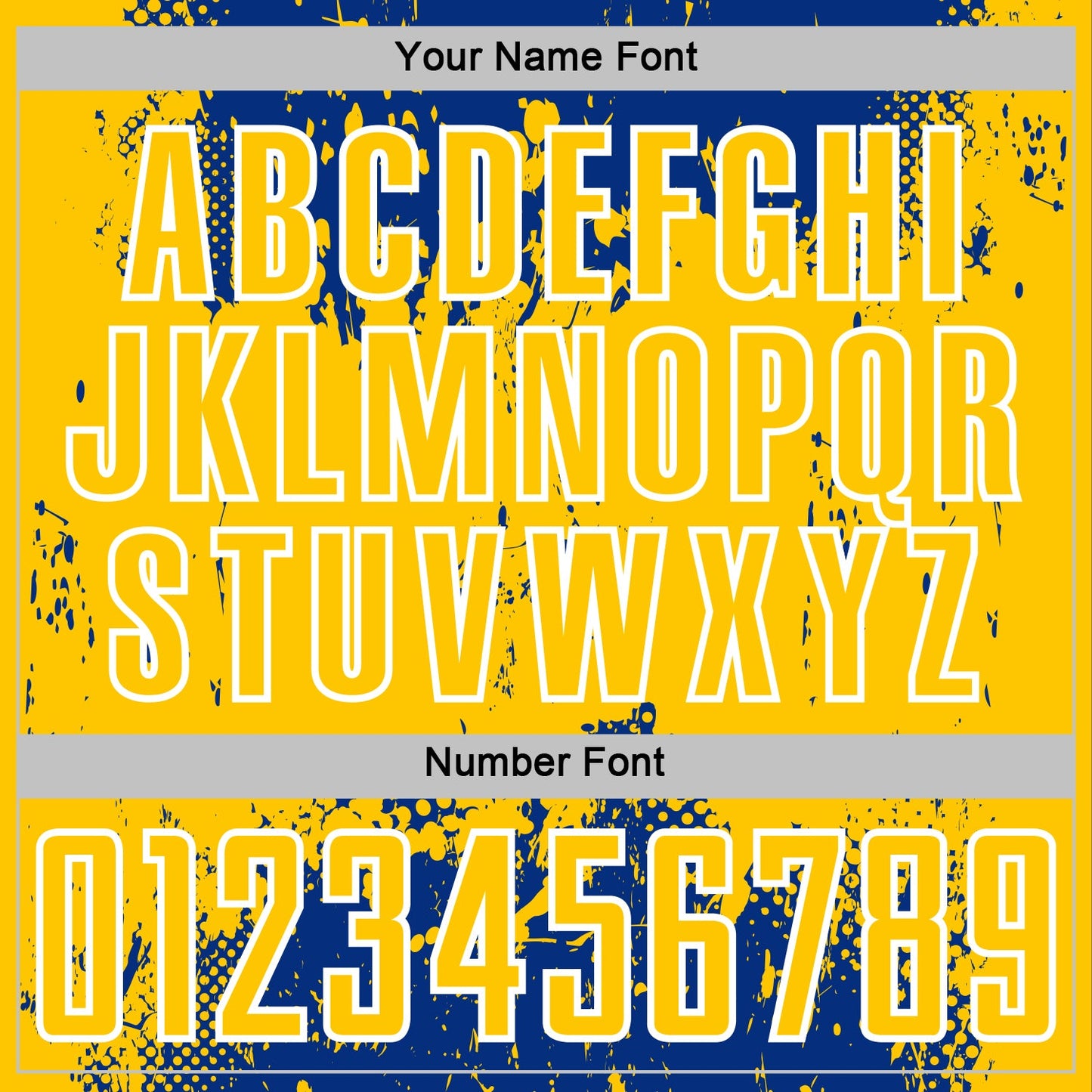 Custom Royal Yellow-White Abstract Splatter Grunge Art Sports Sublimation Soccer Uniform Jersey view 6