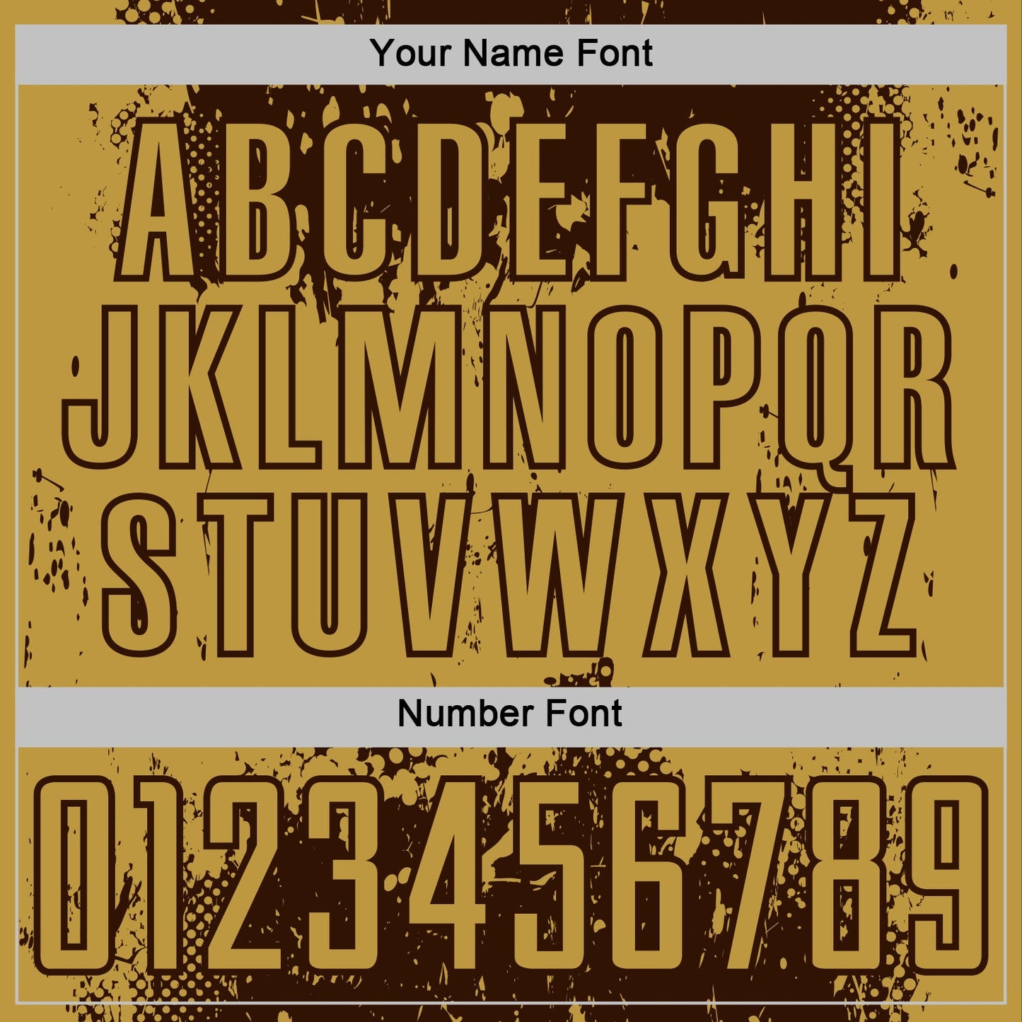 Custom Brown Old Gold Abstract Splatter Grunge Art Sports Sublimation Soccer Uniform Jersey view 6