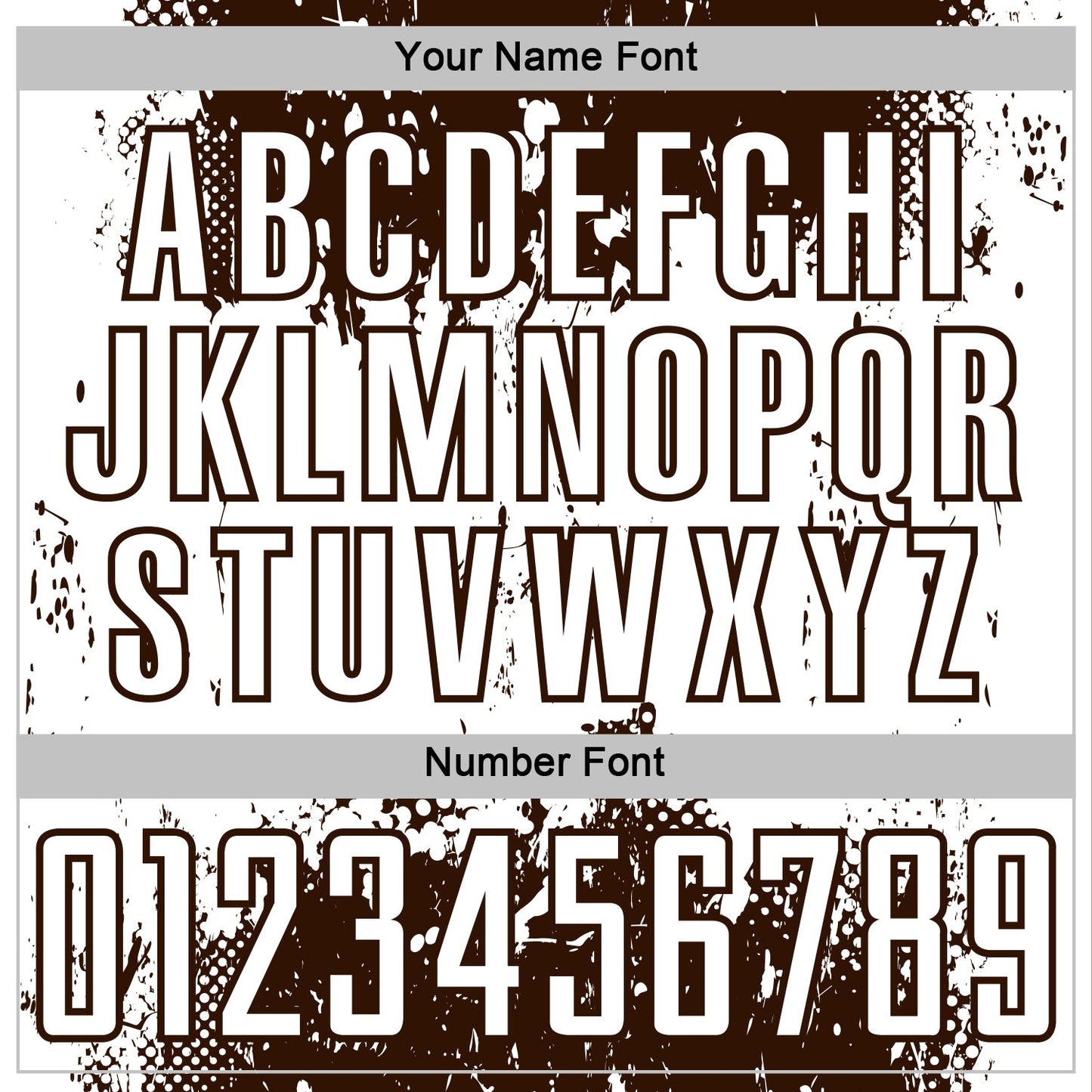 Custom Brown White Abstract Splatter Grunge Art Sports Sublimation Soccer Uniform Jersey view 6