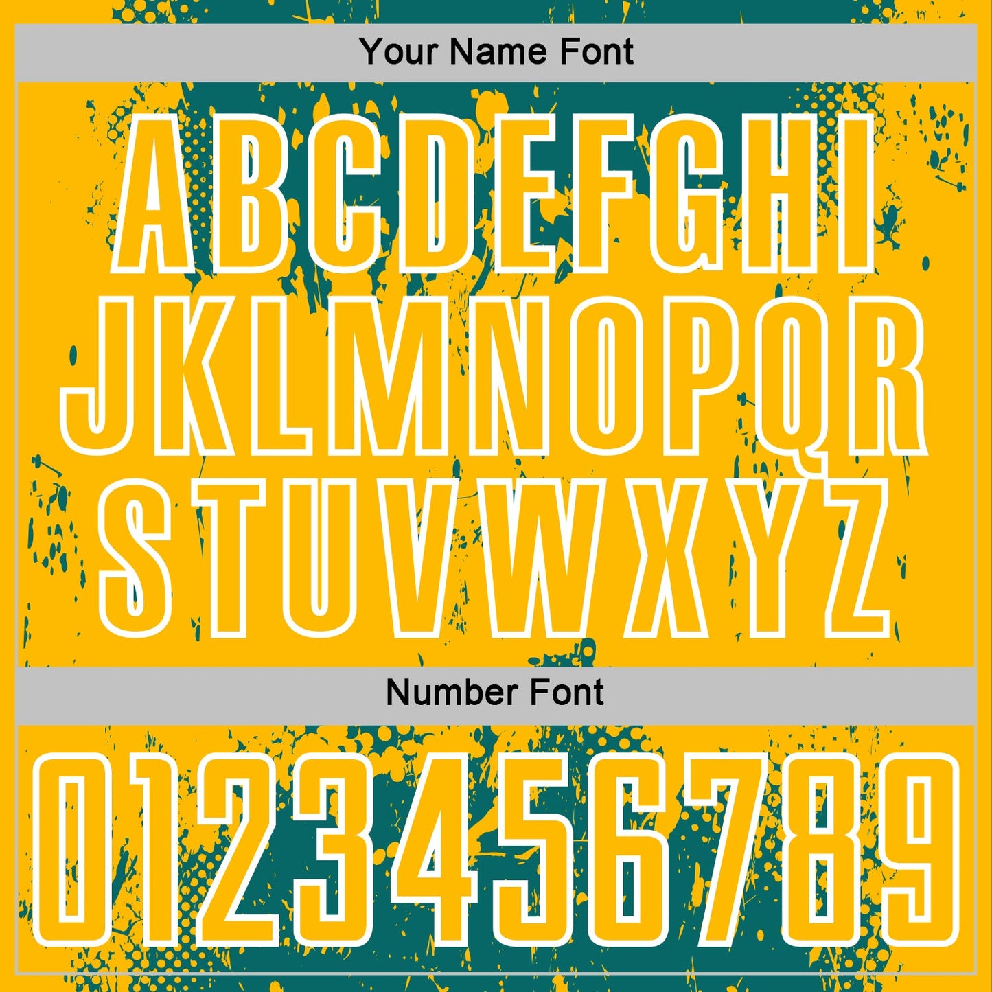 Custom Teal Gold-White Abstract Splatter Grunge Art Sports Sublimation Soccer Uniform Jersey view 6