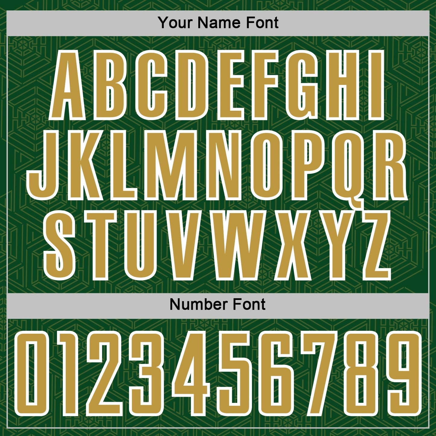 Custom Green Old Gold-White Geometric Shape Sports Sublimation Soccer Uniform Jersey view 6