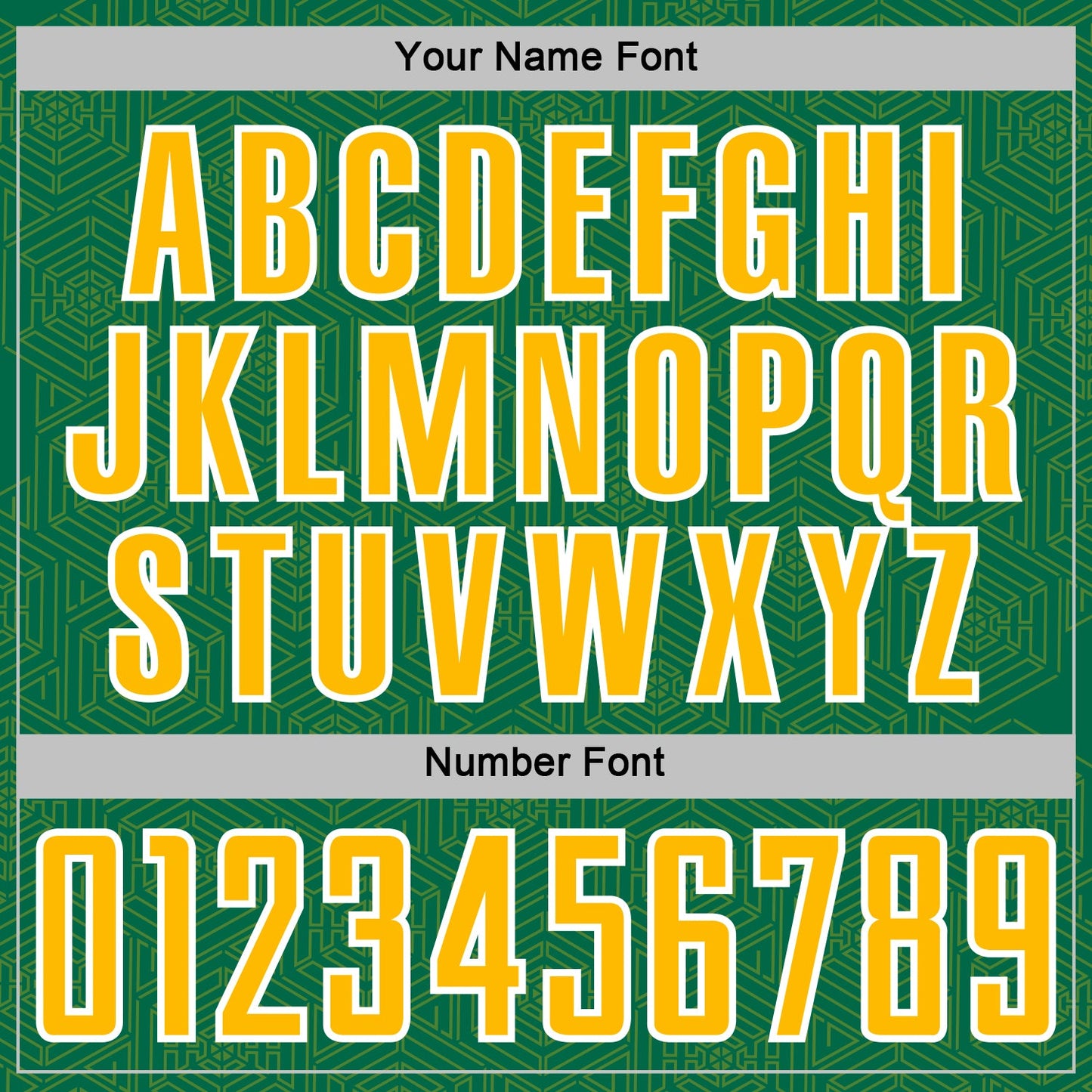 Custom Kelly Green Gold-White Geometric Shape Sports Sublimation Soccer Uniform Jersey view 6